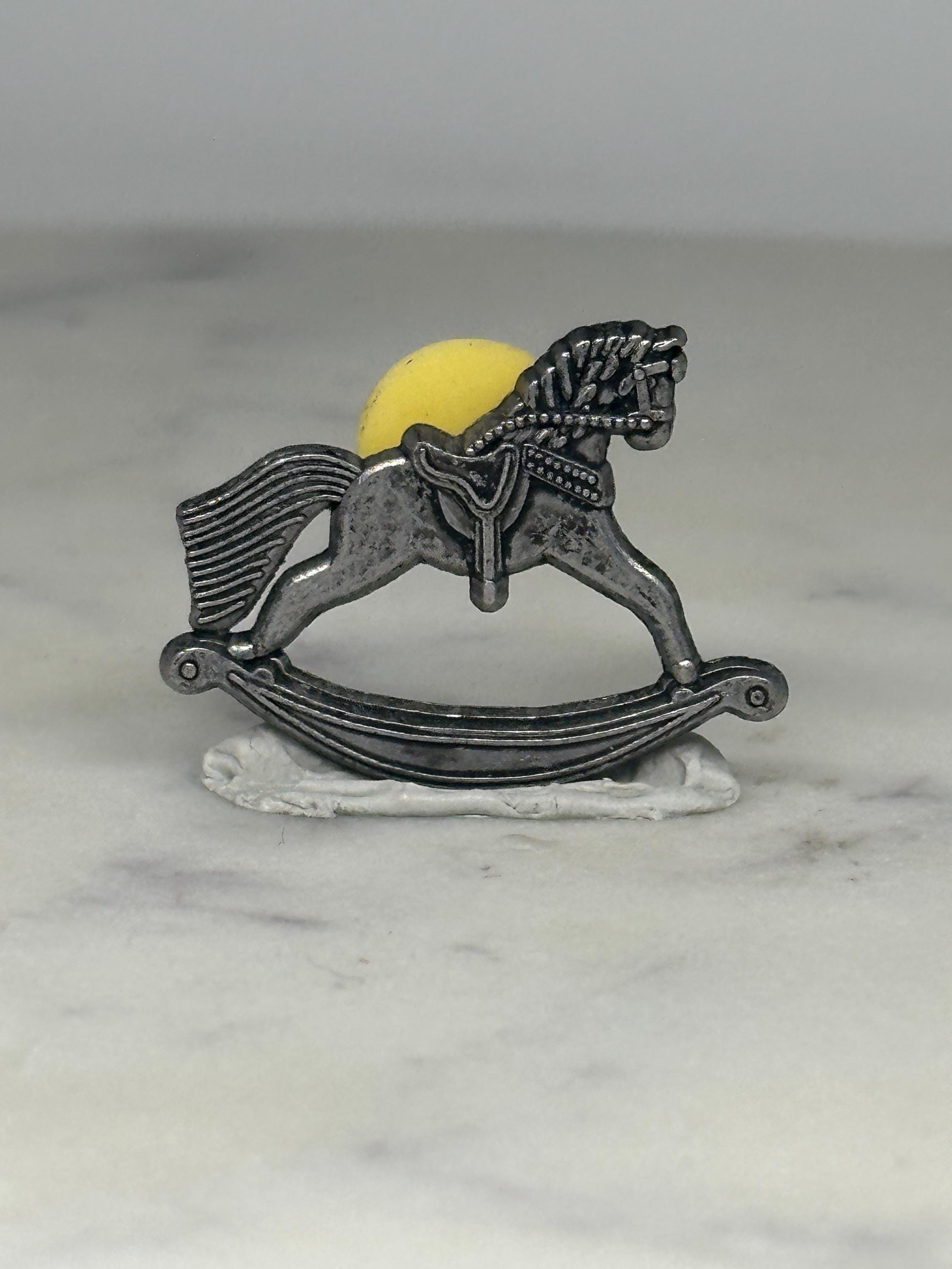 Rocking Horse Pin: Pewter Finish - Vintage Toy-Inspired Accessory