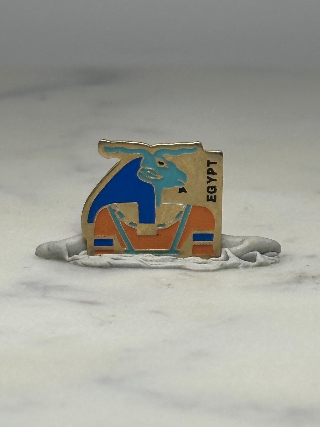 Egypt Souvenir Pin: Enamel Brass Finish - Travel Memory Accessory