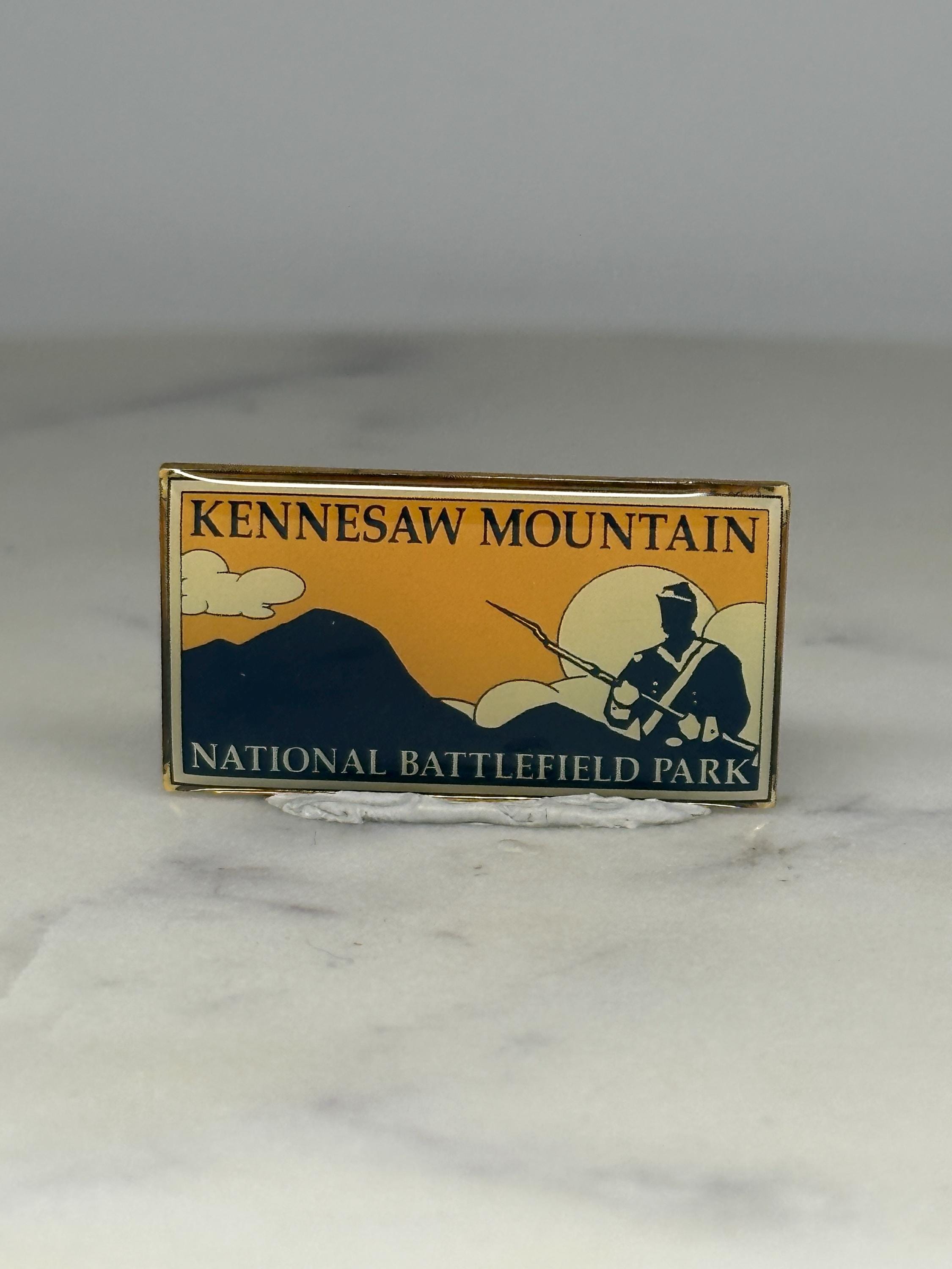 Kennesaw Mountain Pin: Enamel Rectangle - Battlefield Park Accessory