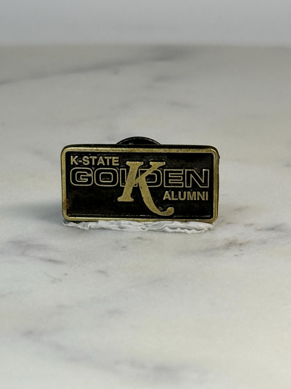 K-State Golden K Alumni Pin: Brass Finish - Collegiate Accessory