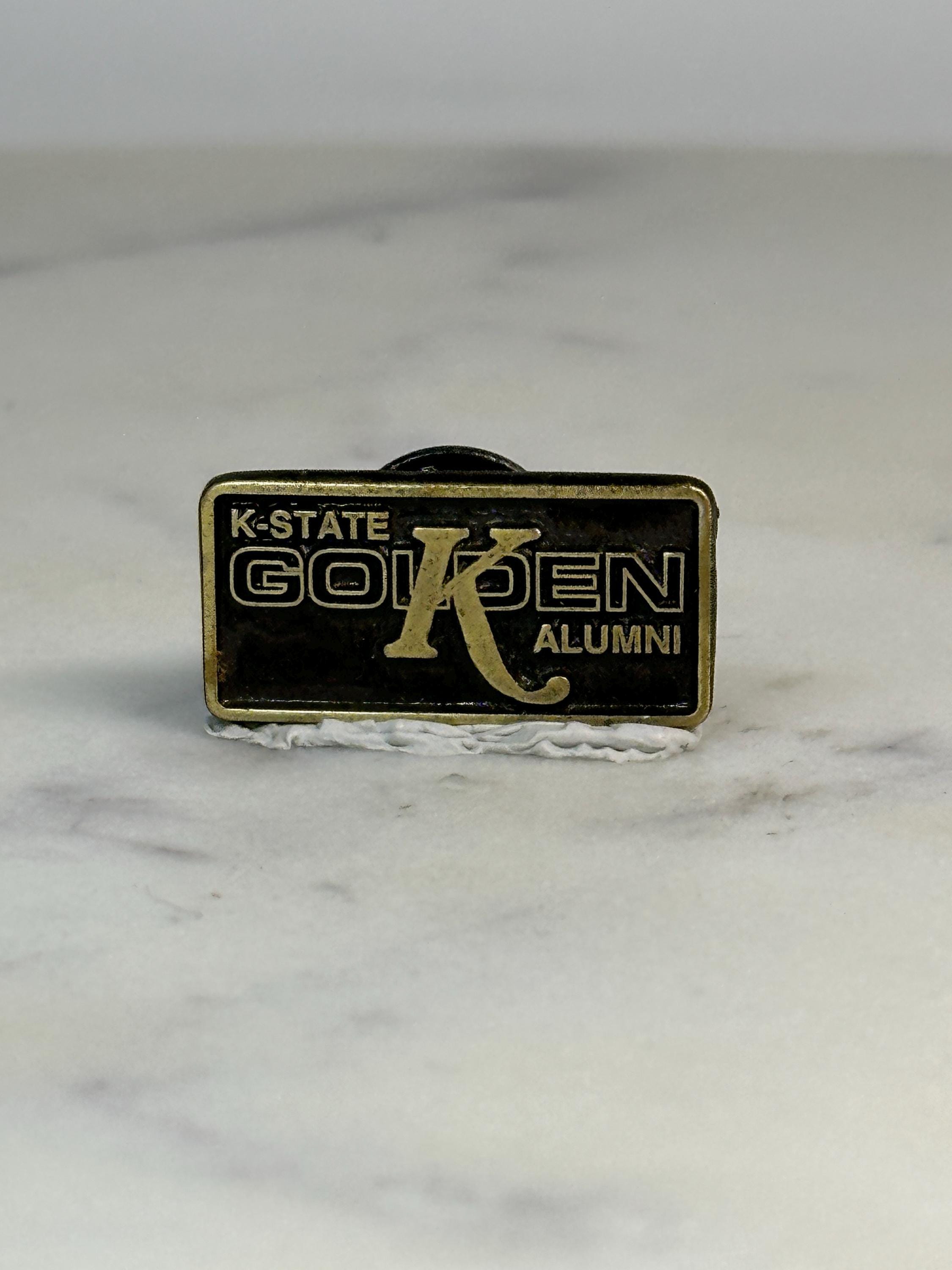 K-State Golden K Alumni Pin: Brass Finish - Collegiate Accessory