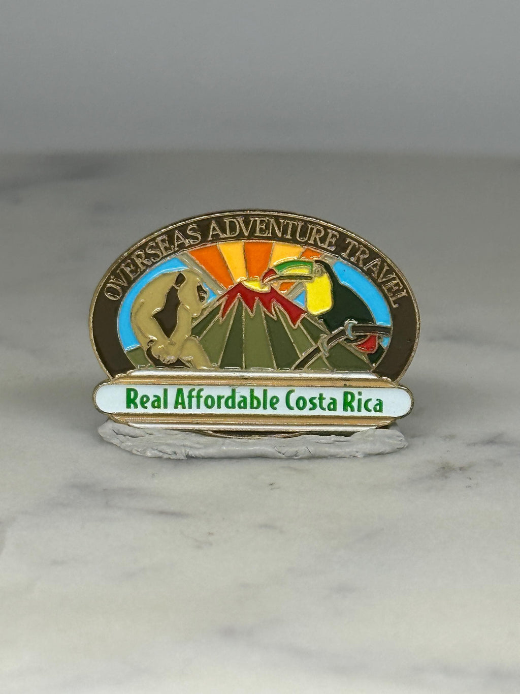 Costa Rica Travel Souvenir Pin: Multicolor Enamel - Tropical Adventure Accessory