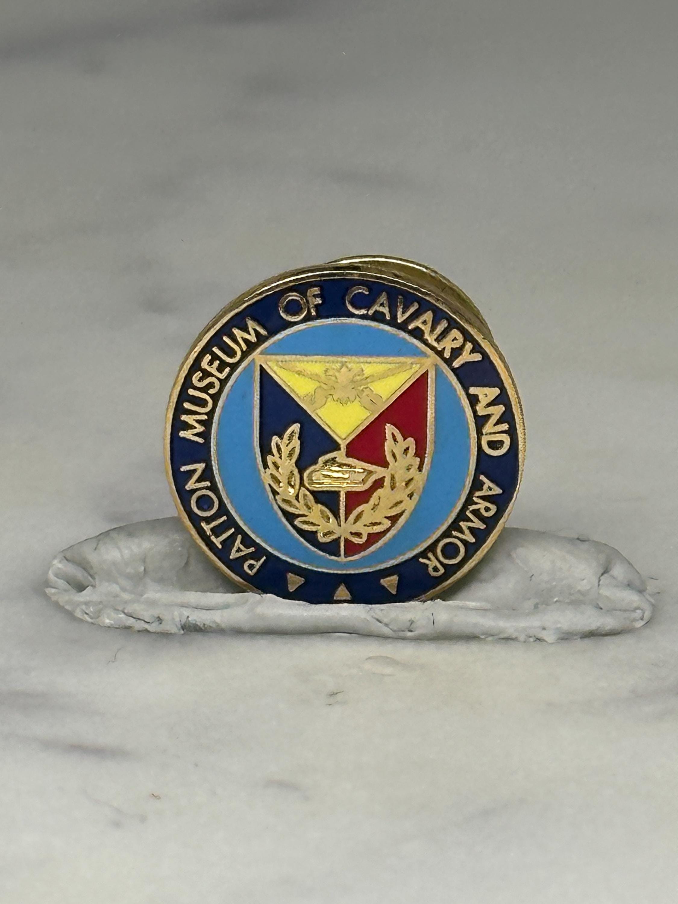 Patton Museum of Cavalry and Armor Pin: Gold Enamel - Military Collectible Accessory
