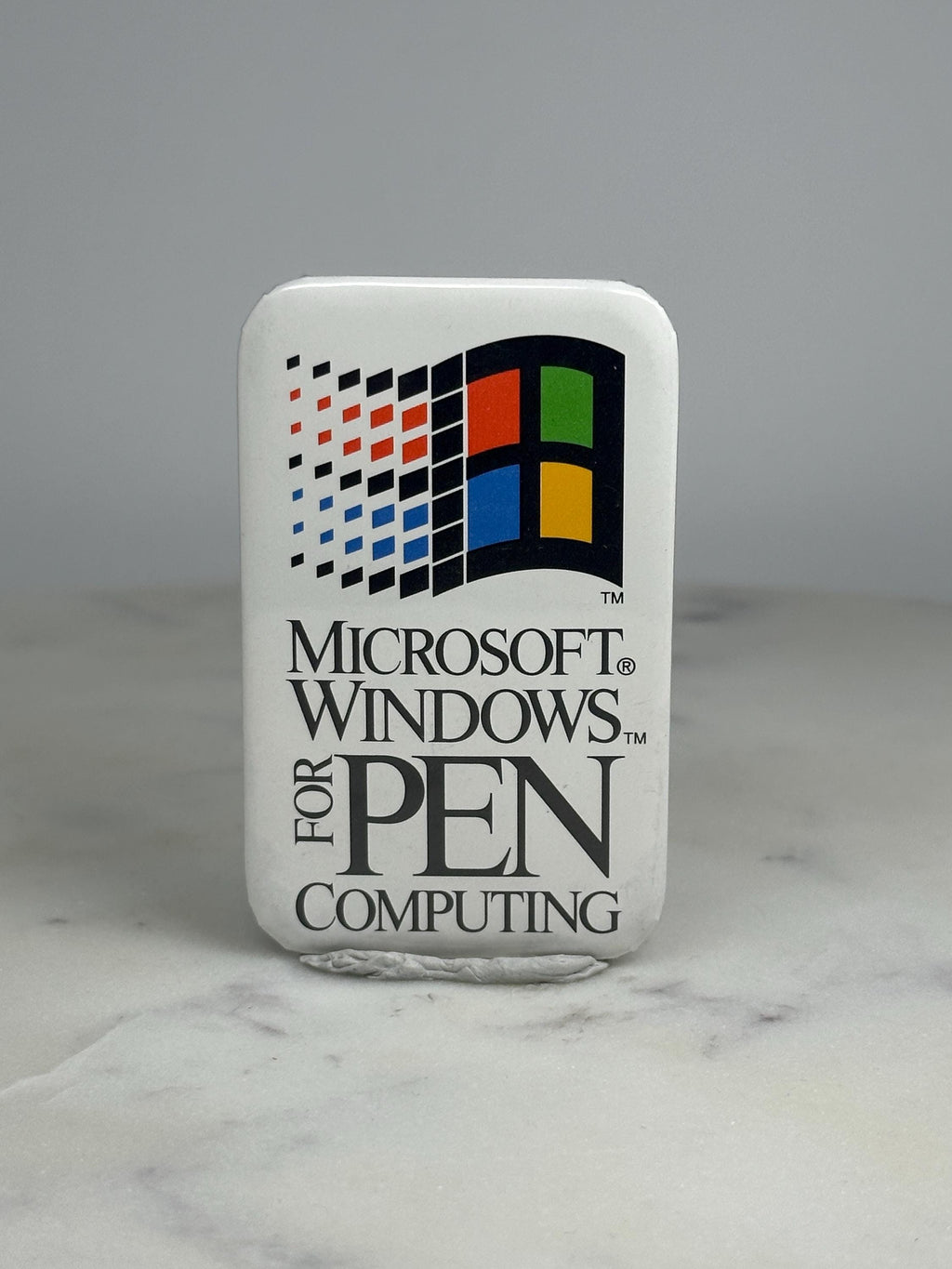 Microsoft Windows Pin: White Tech Logo - 90s Vintage Accessory