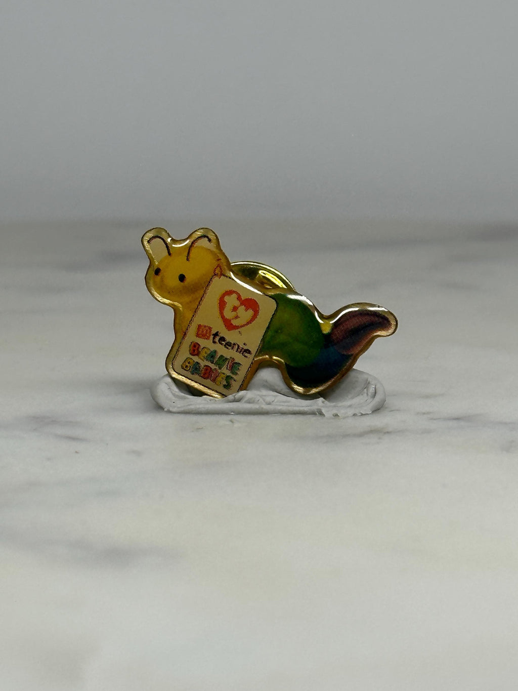 Beanie Babies Pin: Rainbow Worm Enamel - 1990s Toy Accessory