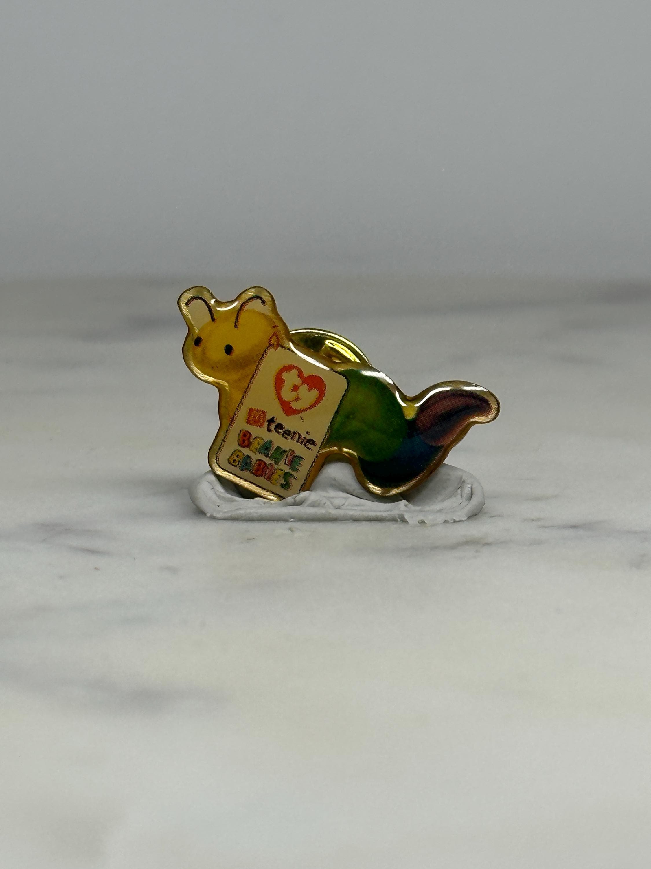 Beanie Babies Pin: Rainbow Worm Enamel - 1990s Toy Accessory