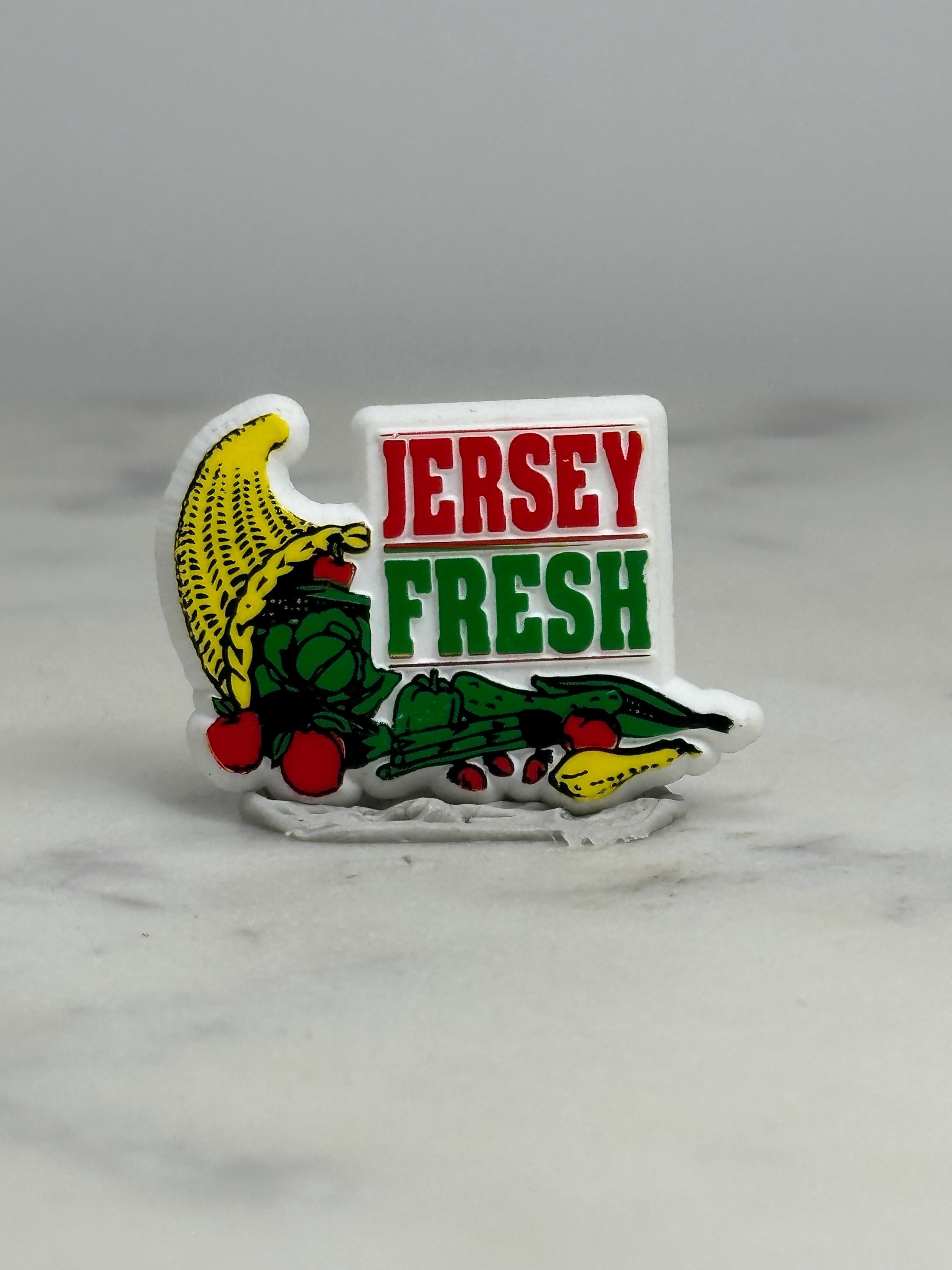 Jersey Fresh Vegetables Pin: Red Green White - Farm Produce Accessory