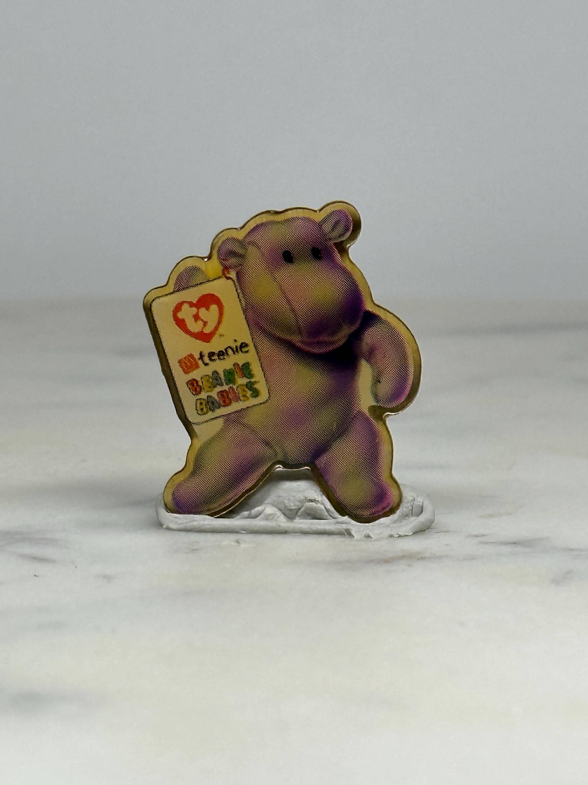 Beanie Babies Pin: Grey Hippo - 90s Collectible Accessory