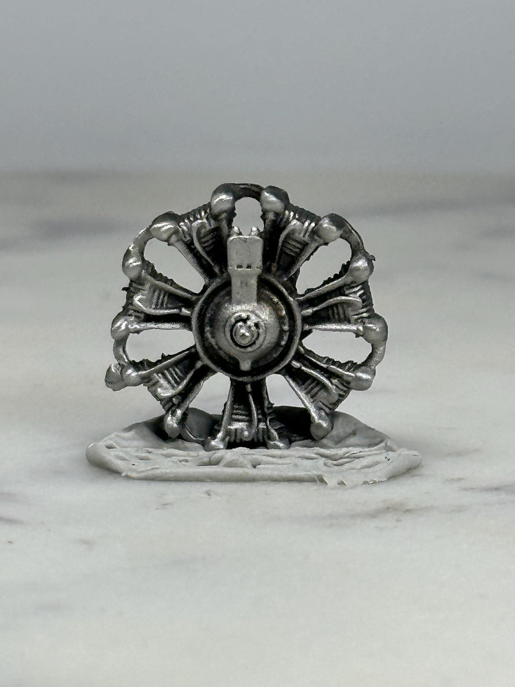 Radial Engine Pin: Antique Silver Finish - Aviation Collectible Accessory