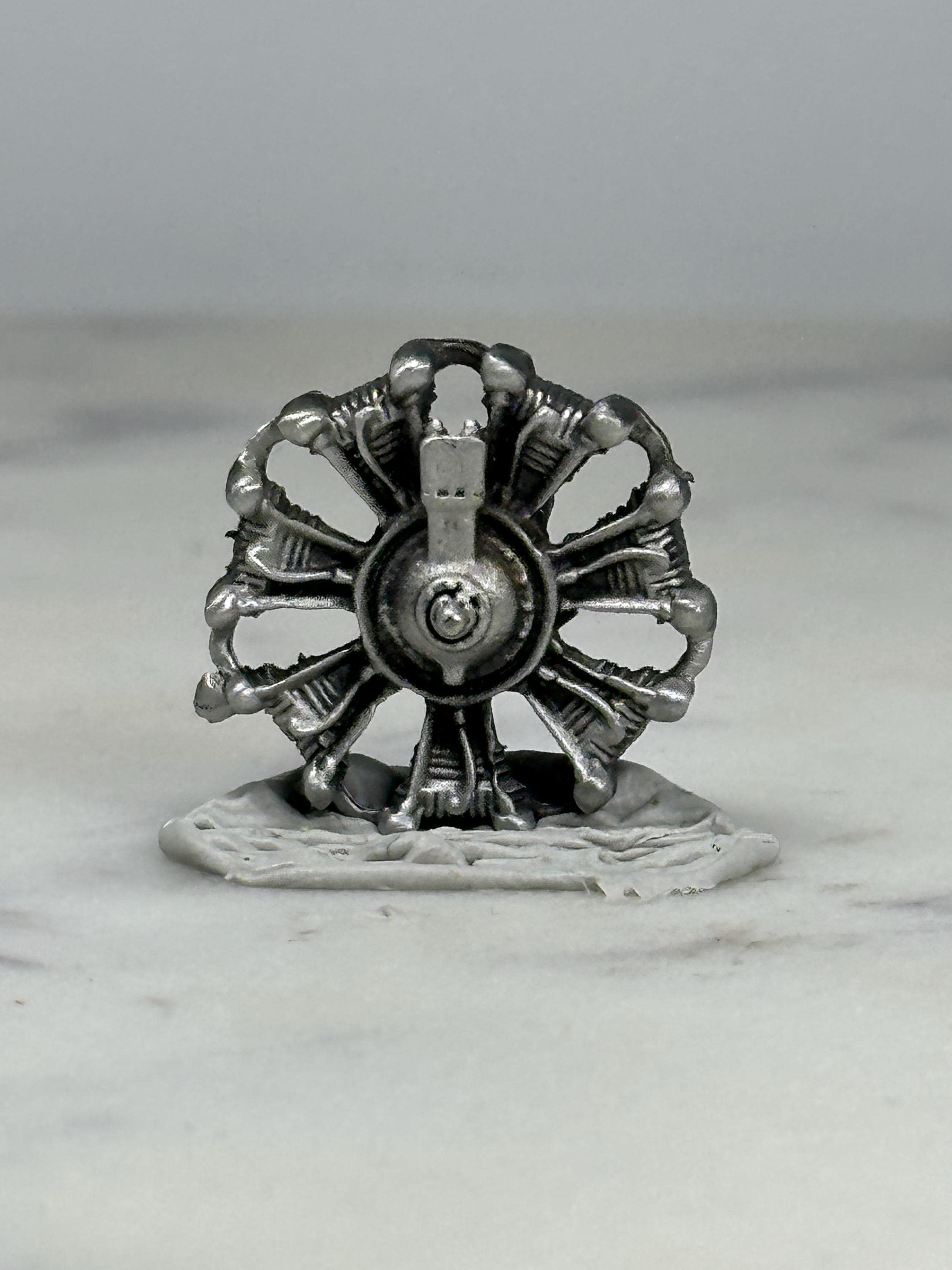 Radial Engine Pin: Antique Silver Finish - Aviation Collectible Accessory