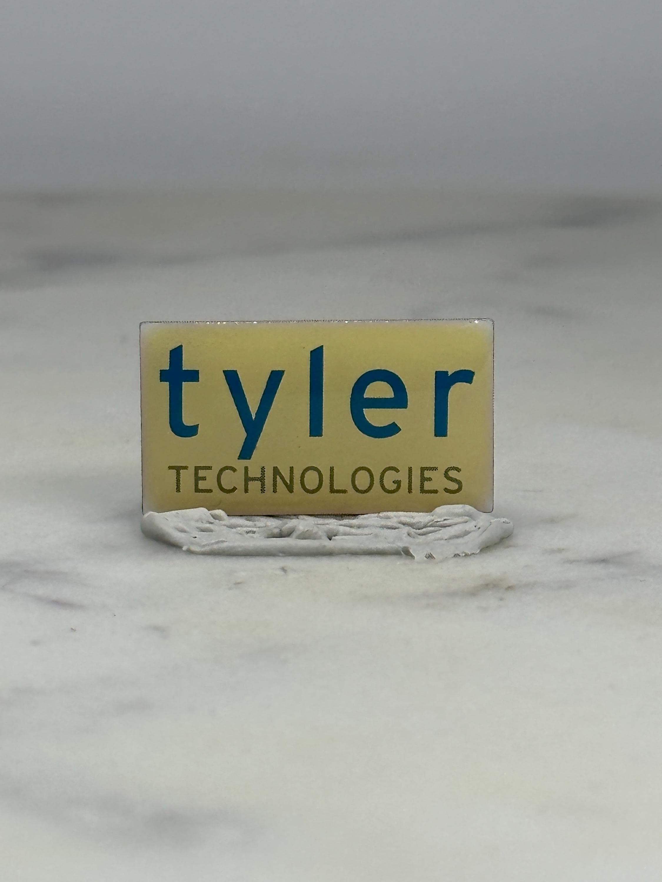 Tyler Technologies Pin: Cream Blue Enamel - Corporate Career Accessory