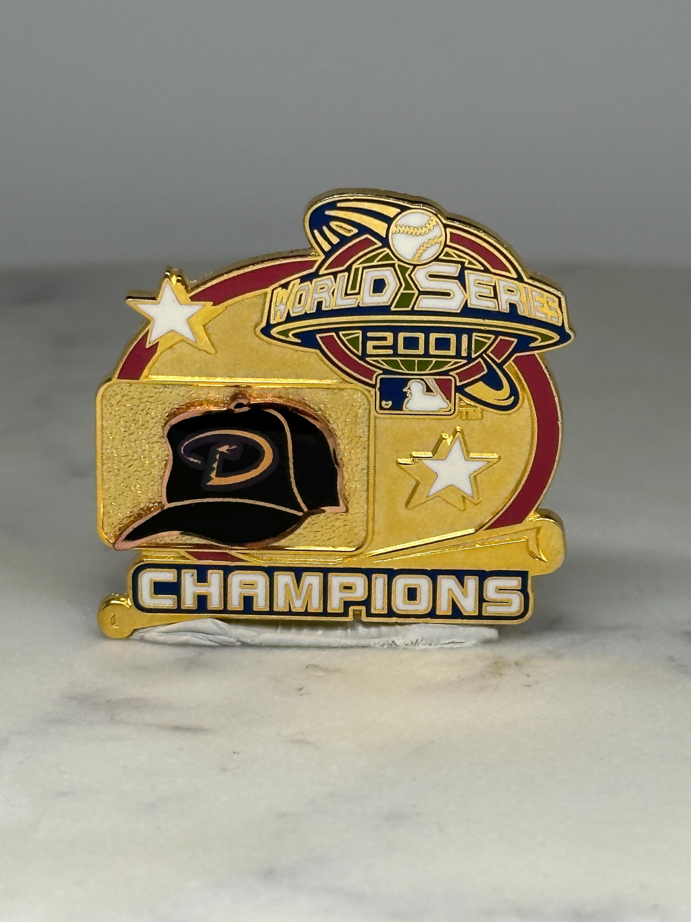 Arizona Diamondbacks World Series Pin: Gold Enamel - 2001 World Series Champions Accessory