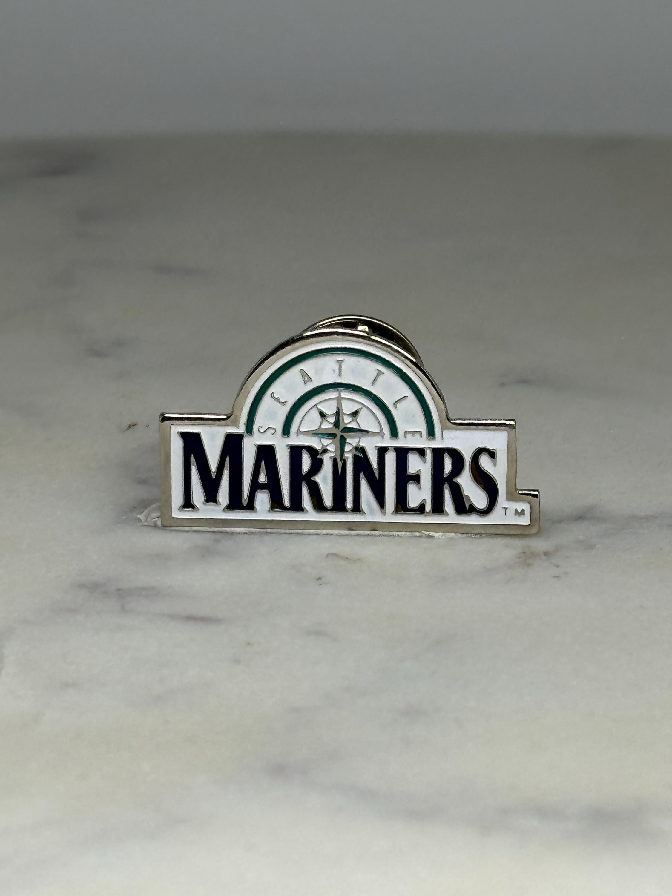 Seattle Mariners Logo Pin: Silver Enamel Finish - MLB Sports Accessory
