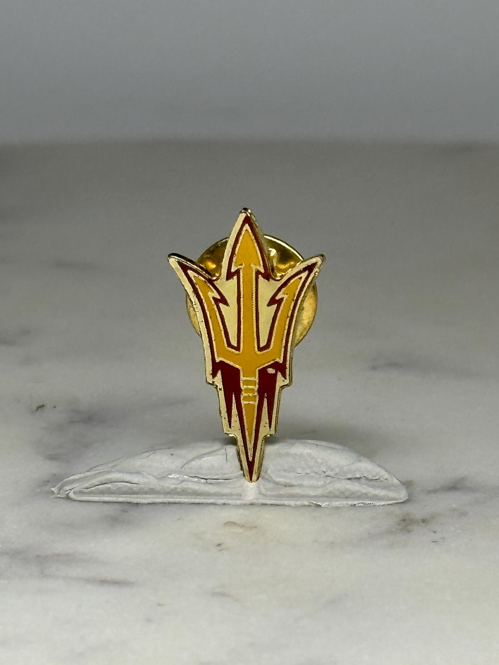 Arizona State University Lapel Pin: Gold & Maroon Enamel - Collegiate Accessory