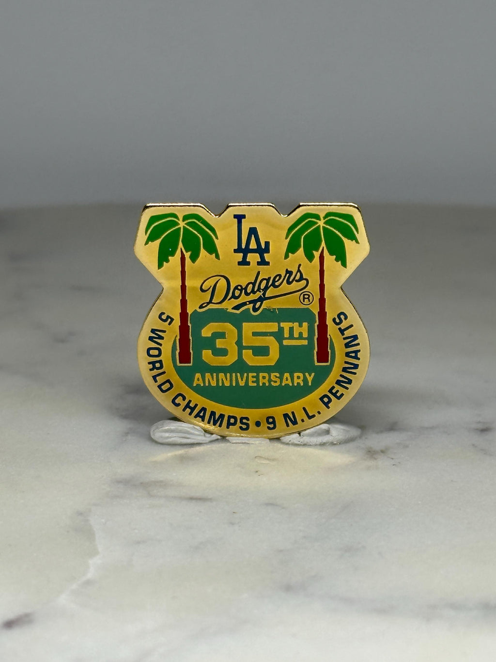 LA Dodgers Collector Pin: Enamel Gold Tone - 35th Anniversary Accessory