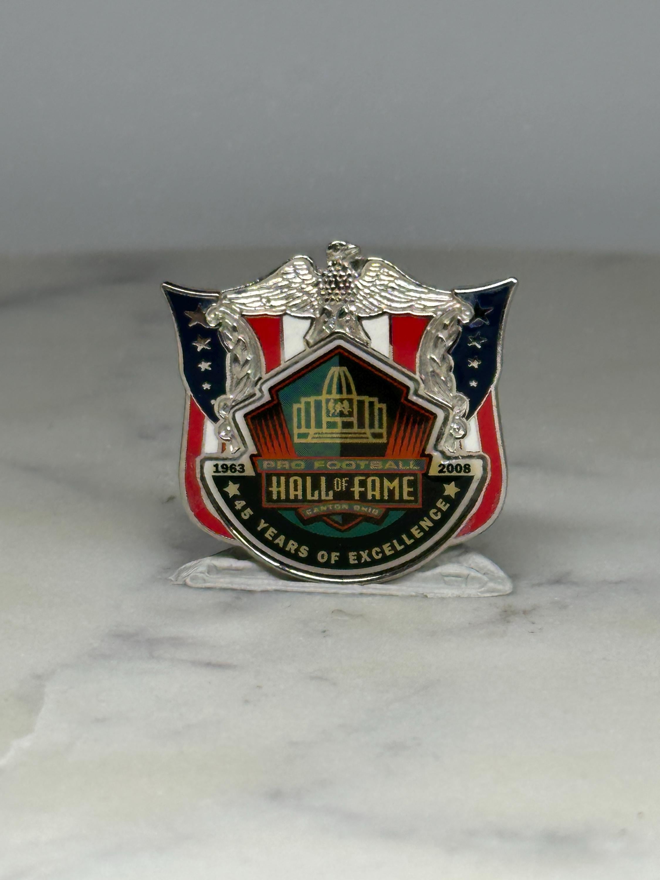 NFL Hall of Fame Pin: Red White Blue Enamel - 2008 Anniversary Accessory