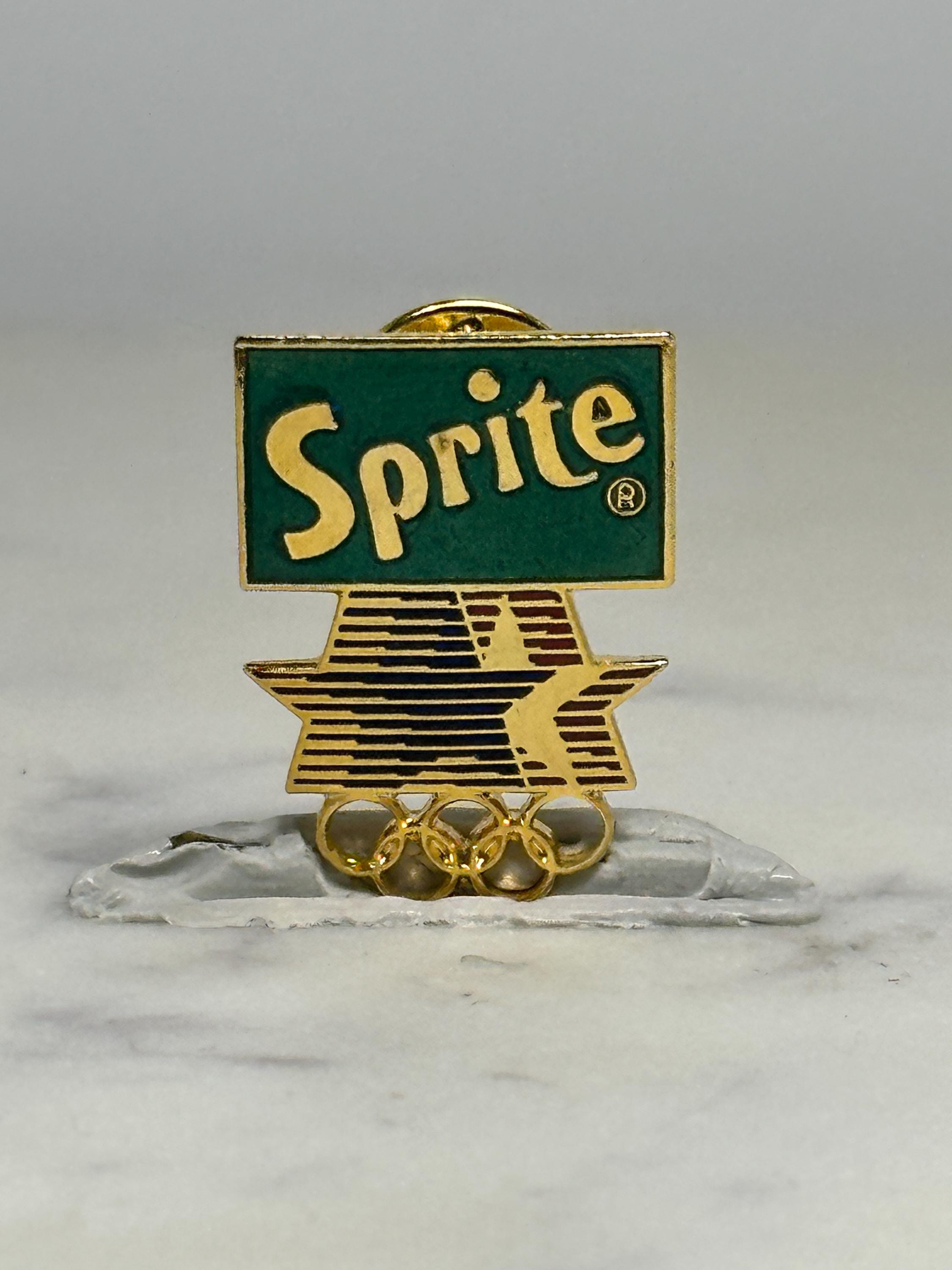 Sprite Olympic Pin: Gold Enamel Logo - 90s Sports Accessory