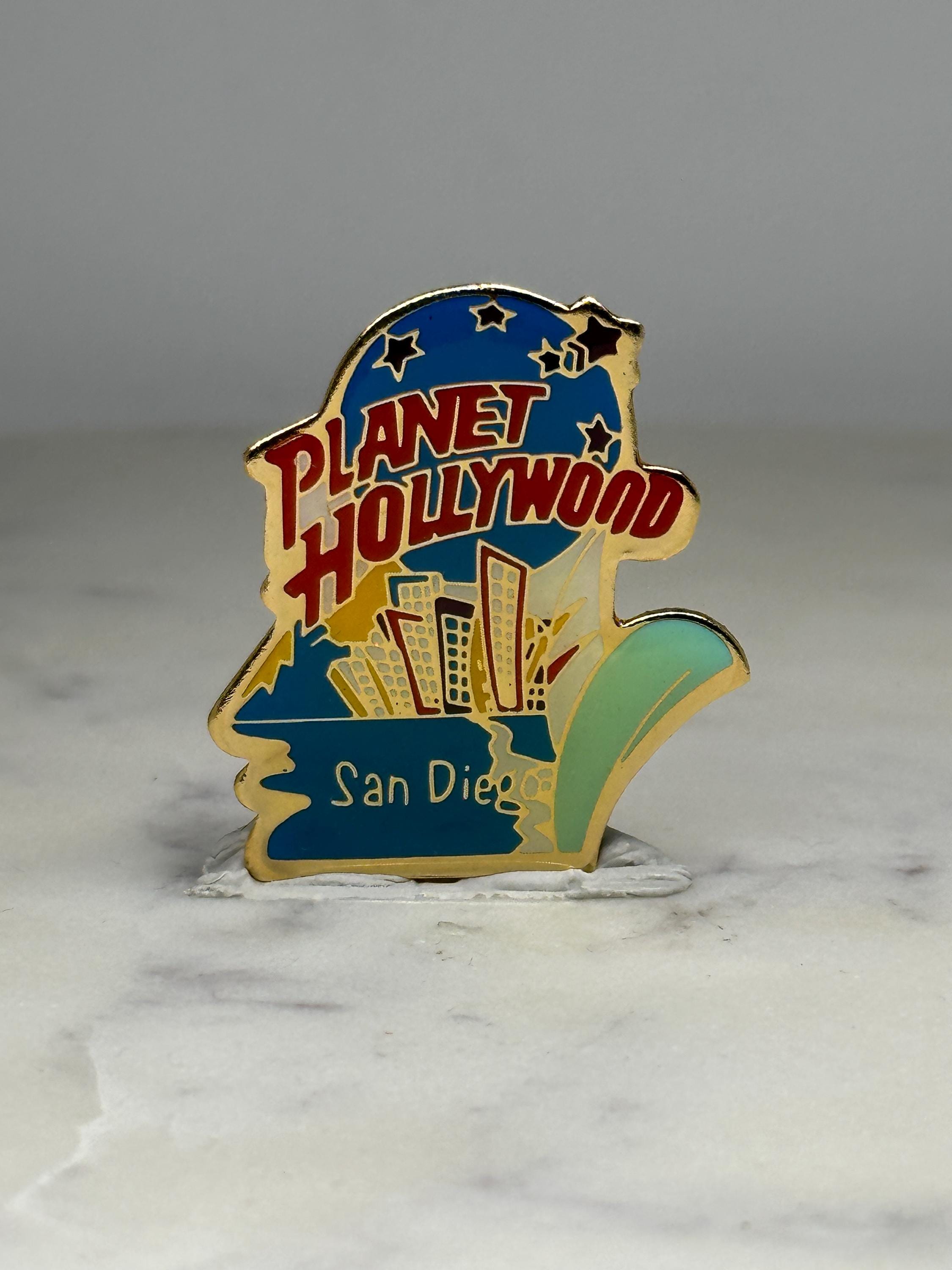 Planet Hollywood San Diego Pin: Gold Enamel Skyline - 90s Collectible Accessory