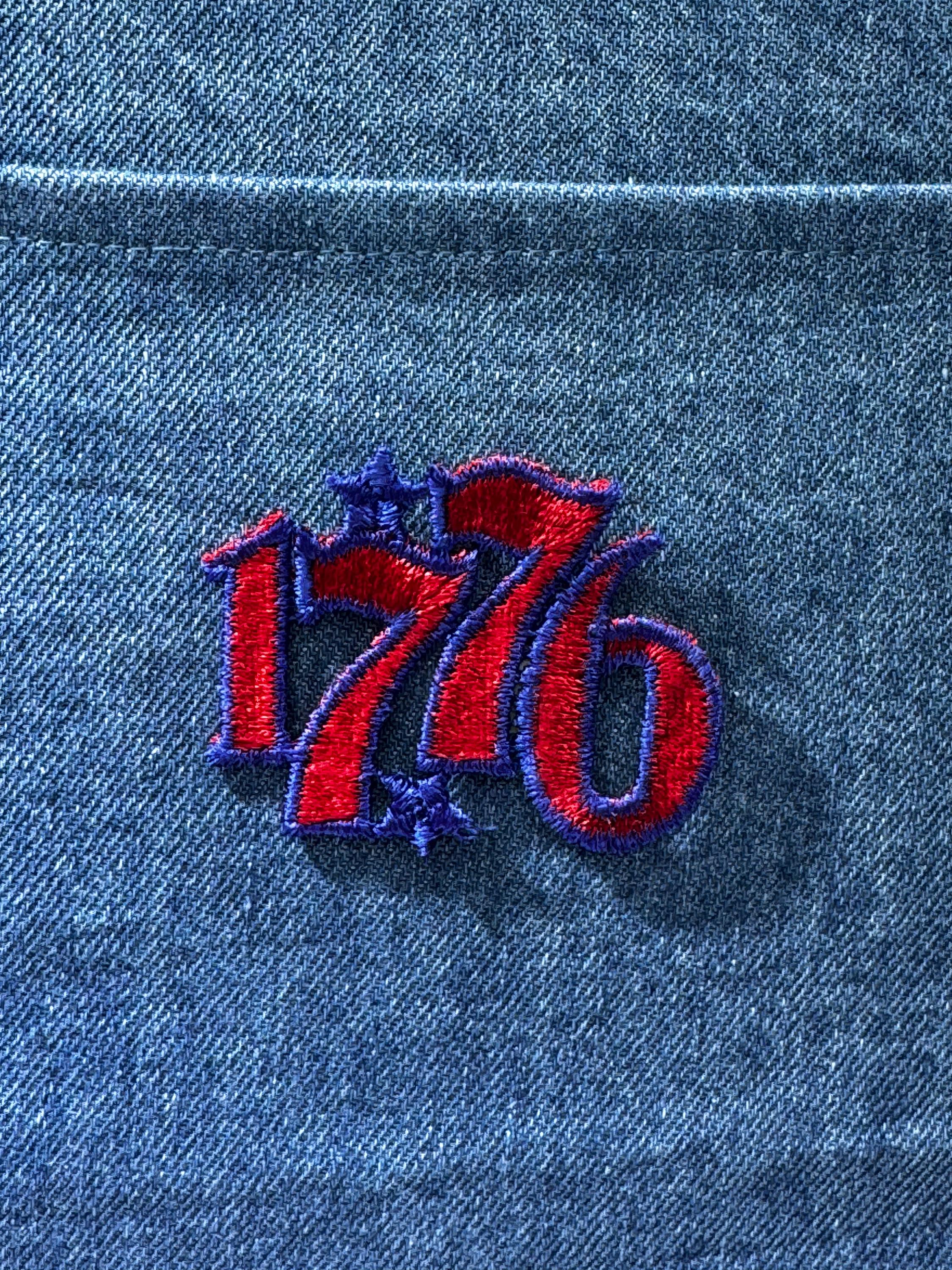 1776 Collectable Patch: Sew-On Red Blue Finish - Patriotic Accessory