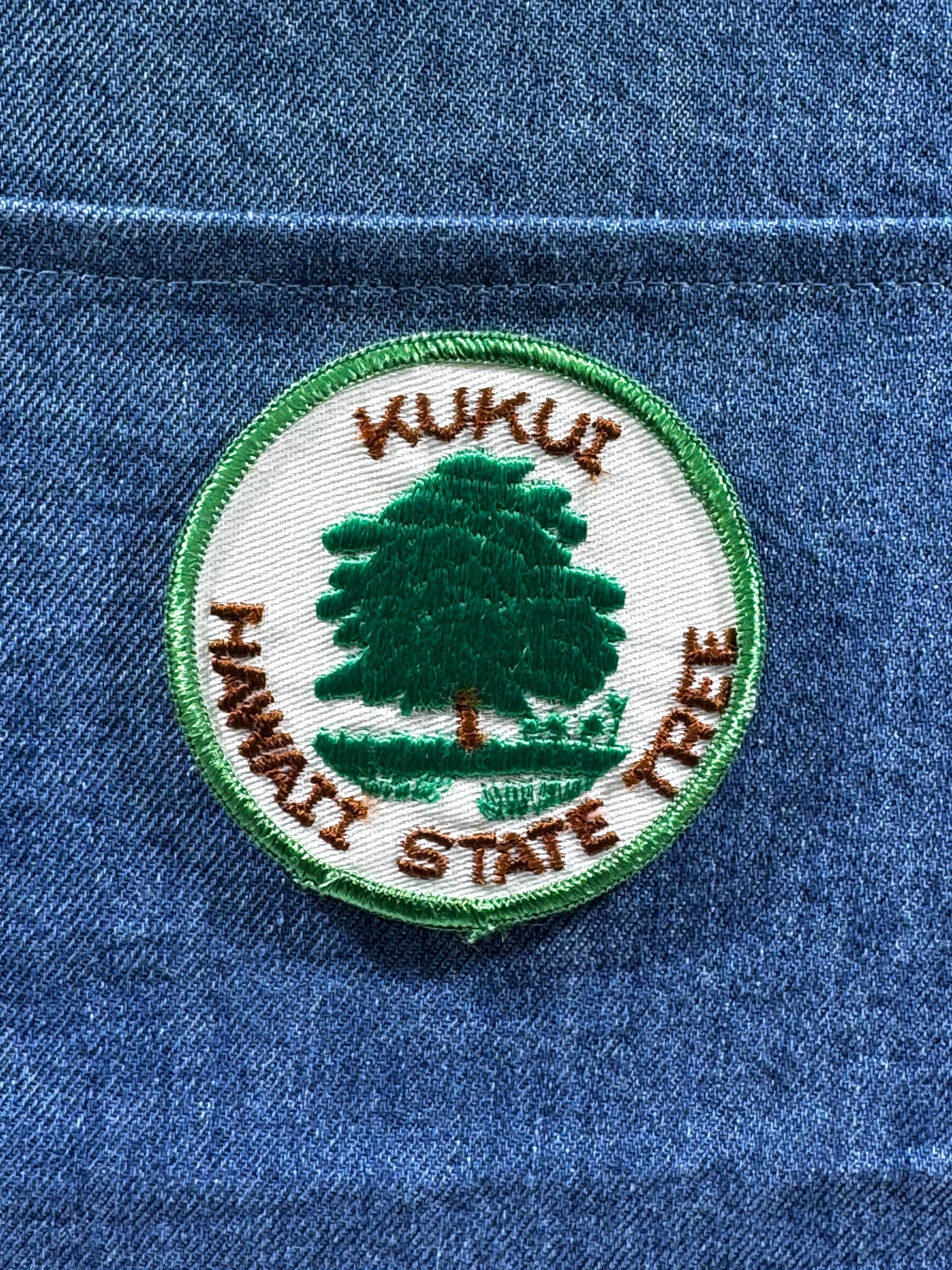 Kukui Hawaii State Tree Collectable Patch: Iron-On Green Trim - Vintage Nature Accessory