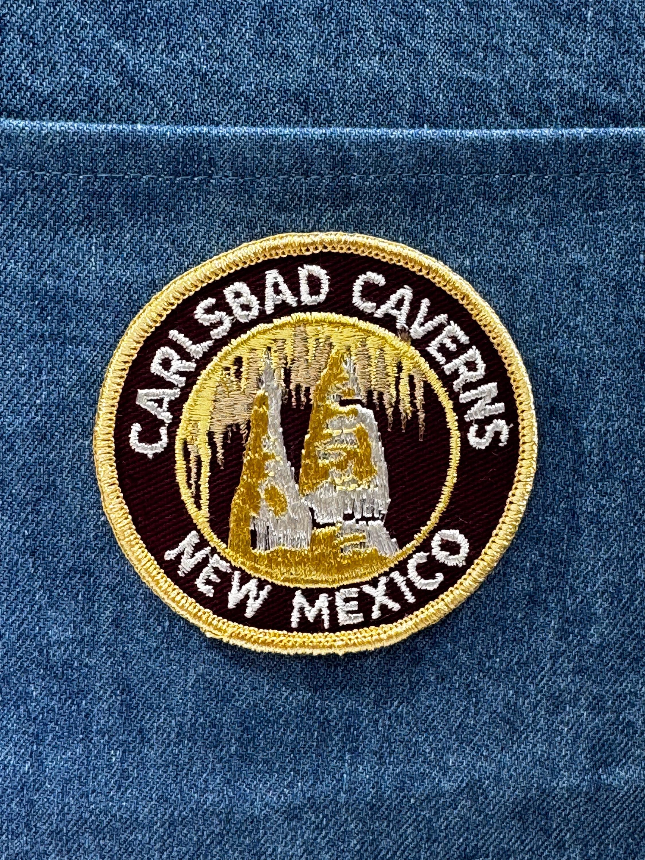 Carlsbad Caverns Collectable Patch: Iron-On Brown Gold - Vintage Travel Accessory