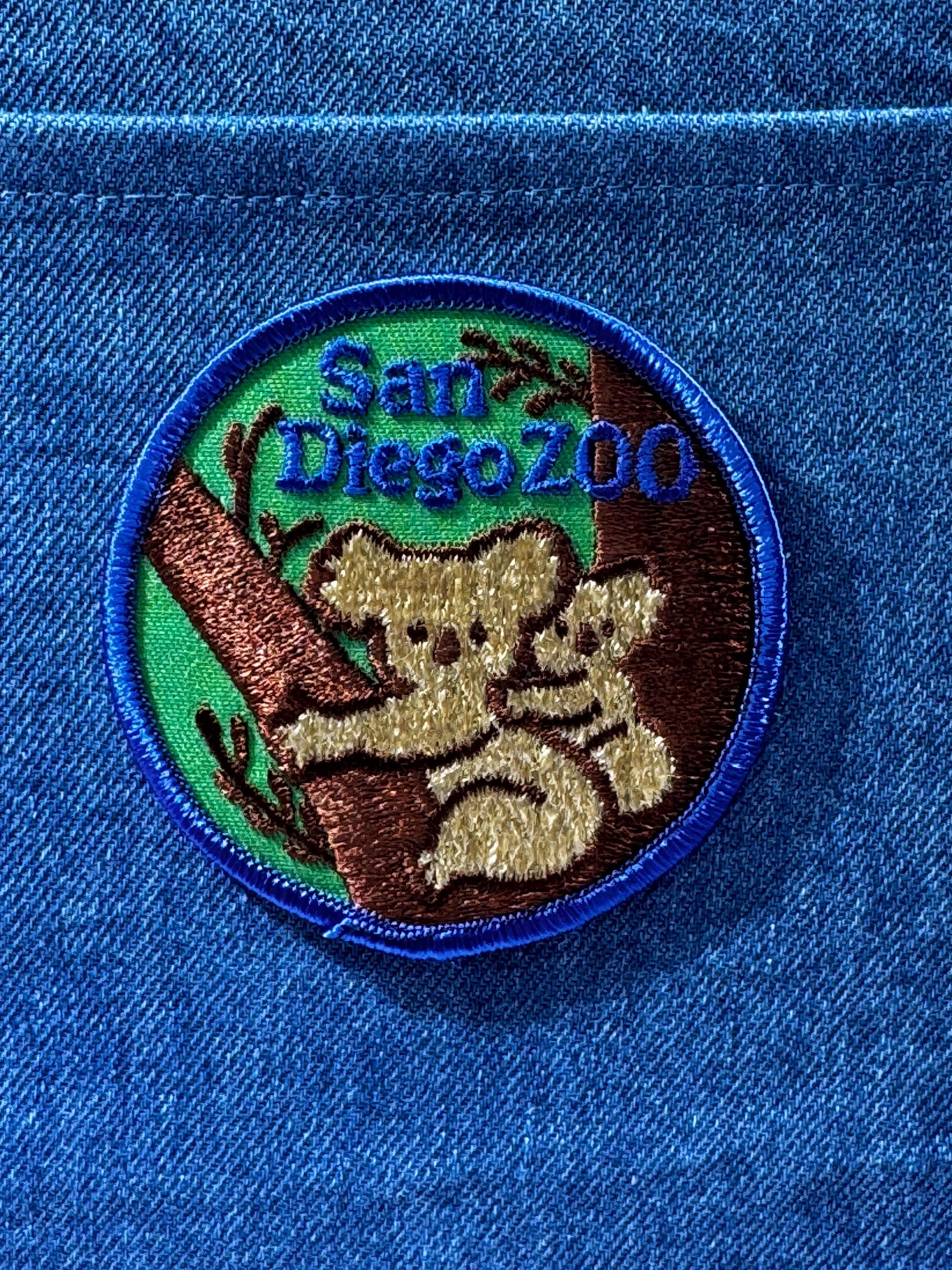 San Diego Zoo Collectable Patch: Iron-On Round Colorful - Vintage Animal Accessory