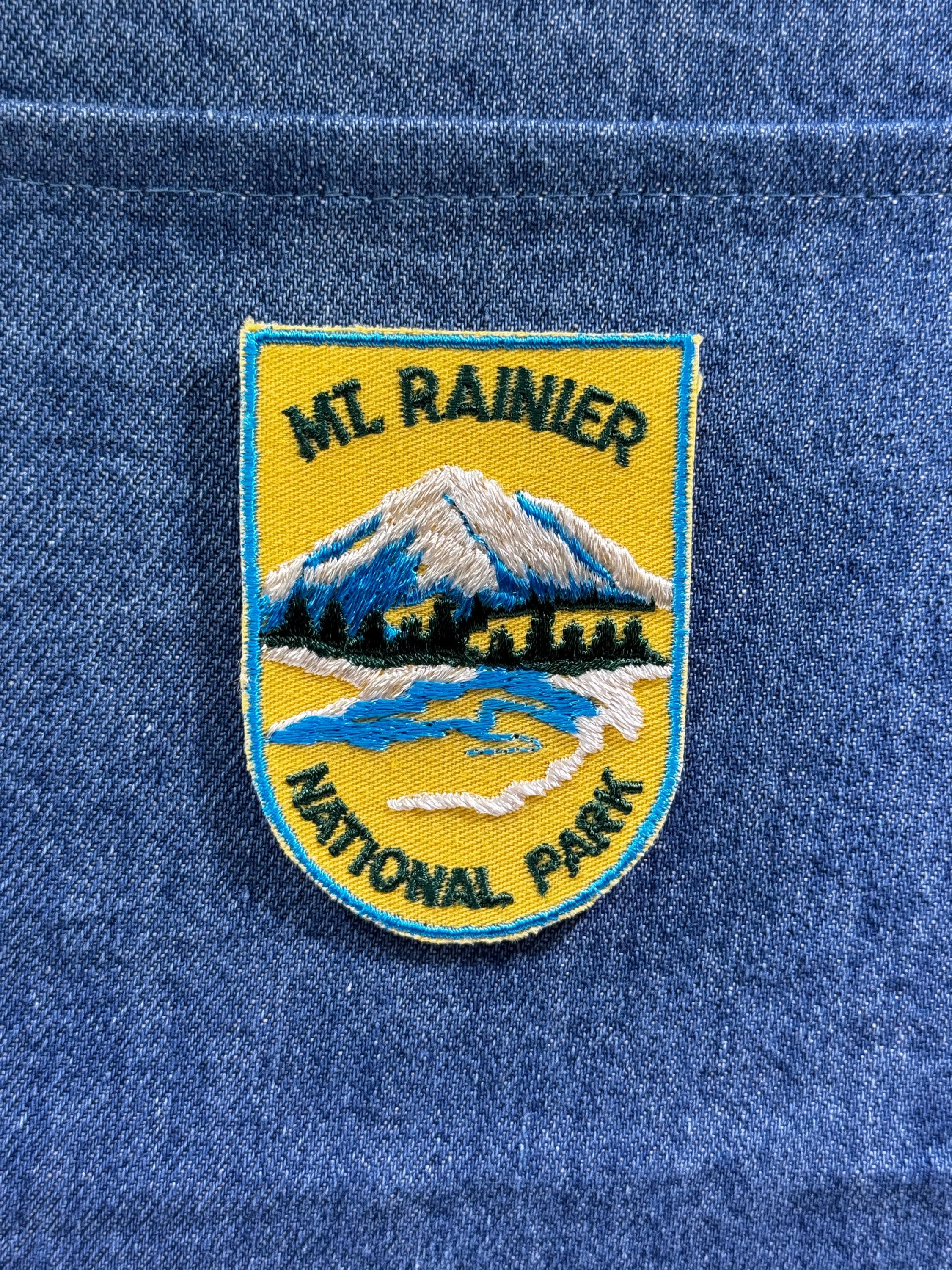 Mt. Rainier Collectable Patch: Sew-On Yellow Shield - Vintage Park Accessory