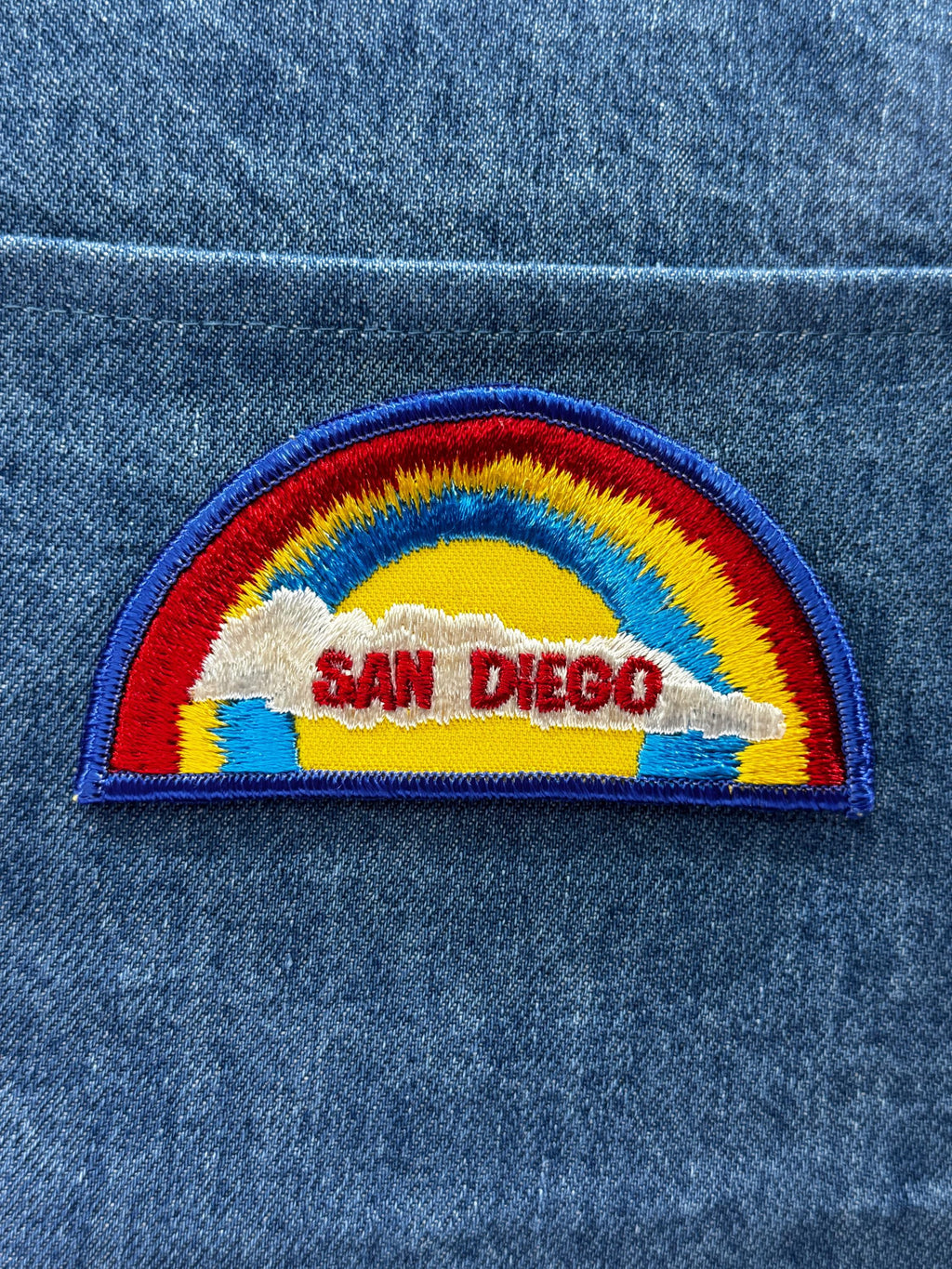 San Diego Collectable Patch: Sew-On Rainbow Finish - Retro Travel Accessory