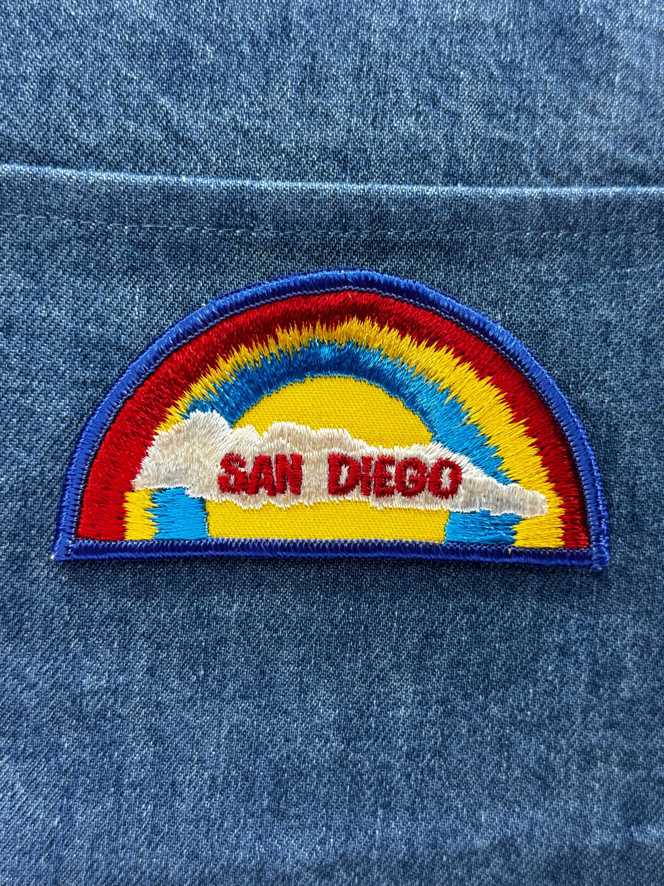 San Diego Collectable Patch: Sew-On Rainbow Finish - Retro Travel Accessory