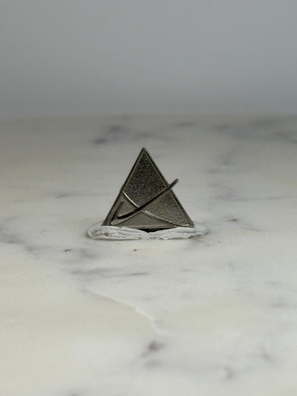 Geometric Triangle Pin: Pewter Finish - Modern Minimalist Accessory