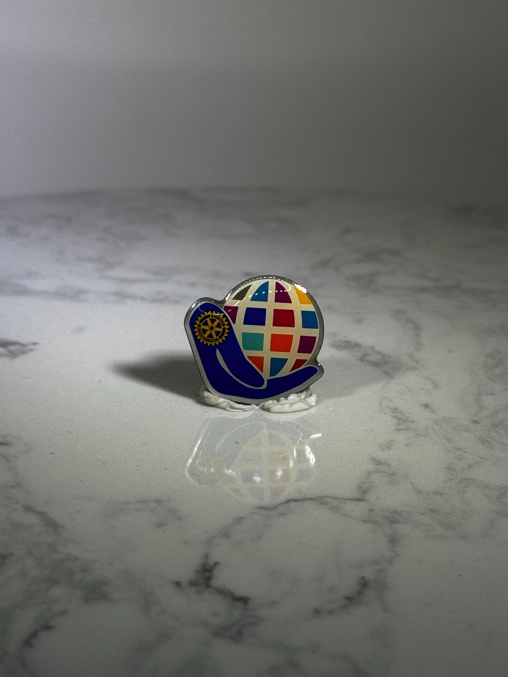 Rotary International Lapel Pin: Multicolor Globe Design - Global Unity Accessory