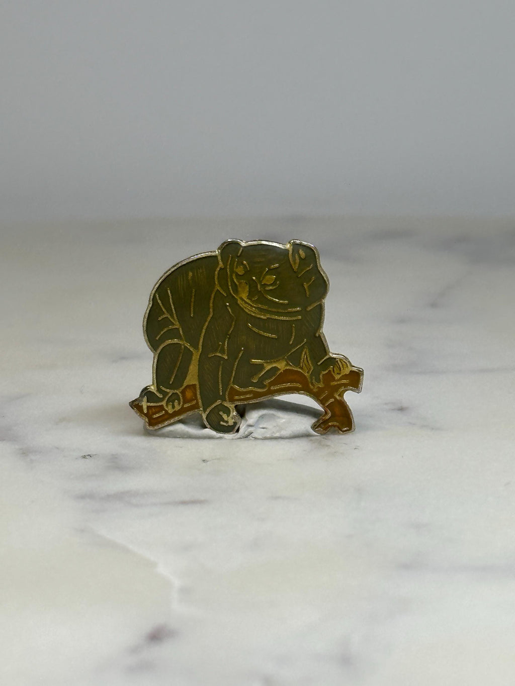 Koala Bear Enamel Pin: Gold Tone - Vintage Style Accessory