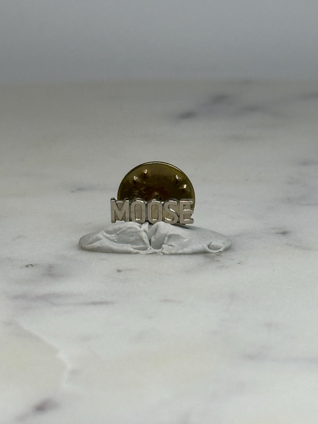 Moose Lodge Pin: Gold Tone Enamel - Fraternal Vintage Accessory
