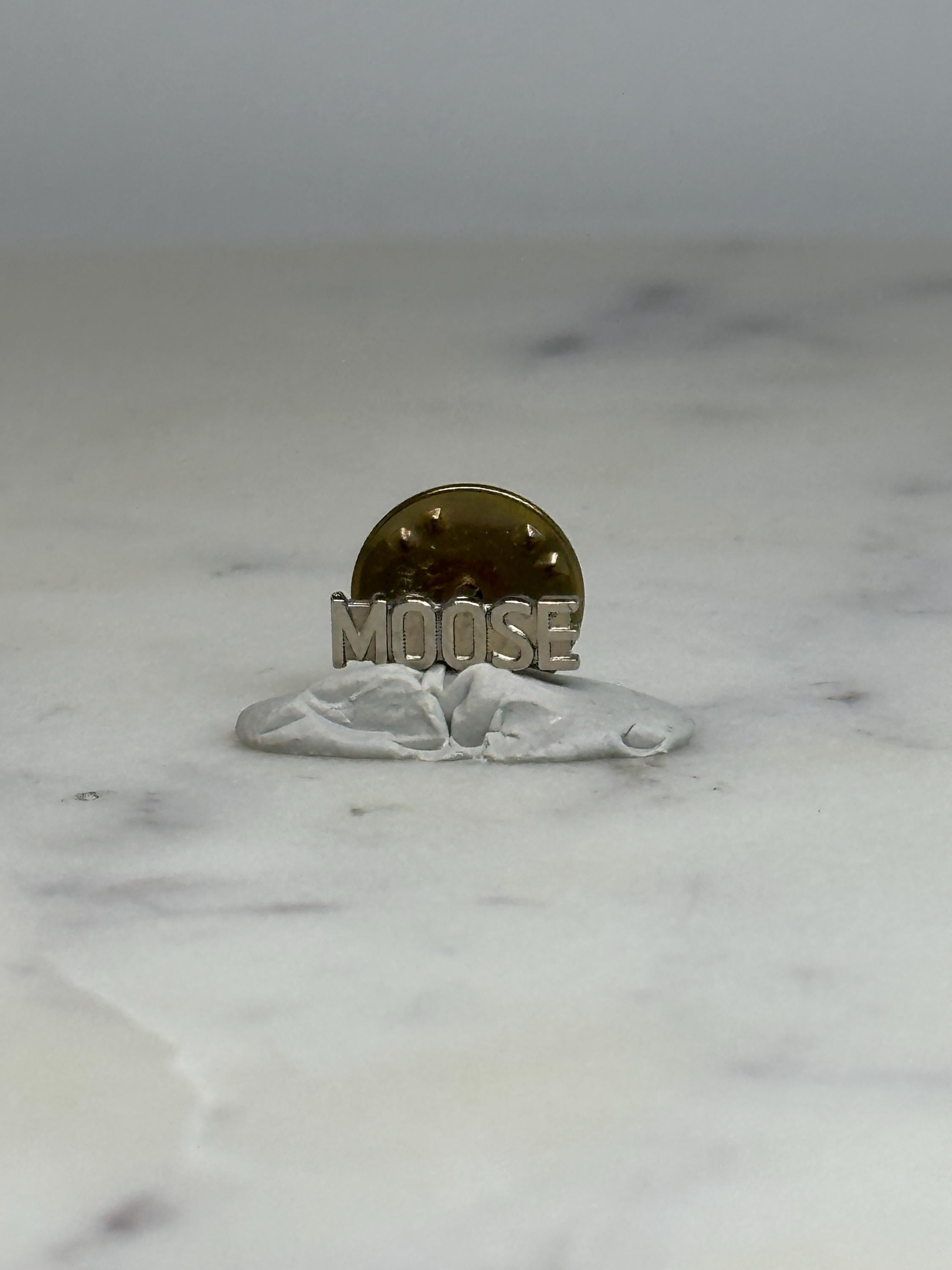 Moose Lodge Pin: Gold Tone Enamel - Fraternal Vintage Accessory