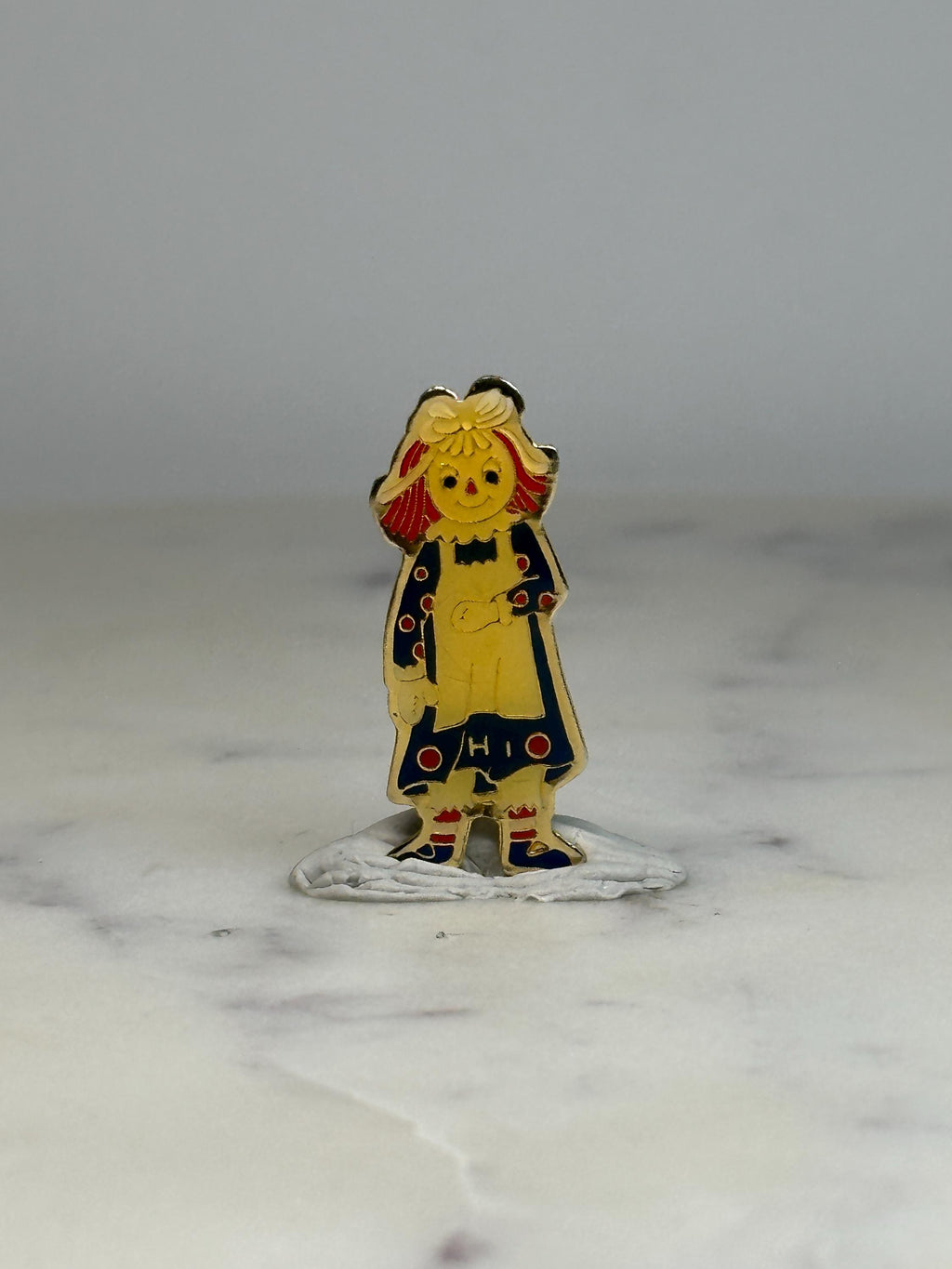 Rag Doll Ohio Pin: Red White Blue Enamel - Vintage State Souvenir Accessory