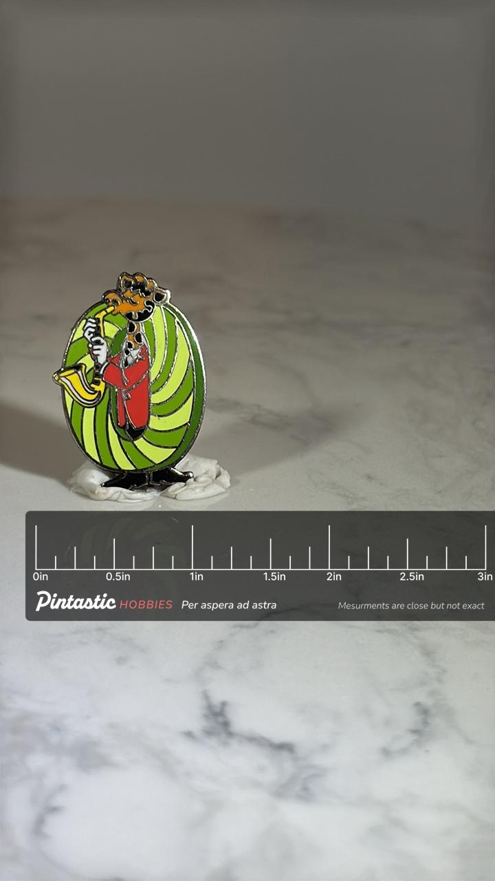 Geoffrey the Giraffe Toys "R" Us: Neon Green Swirl - Retro Store Accessory with ruler overlay for size reference