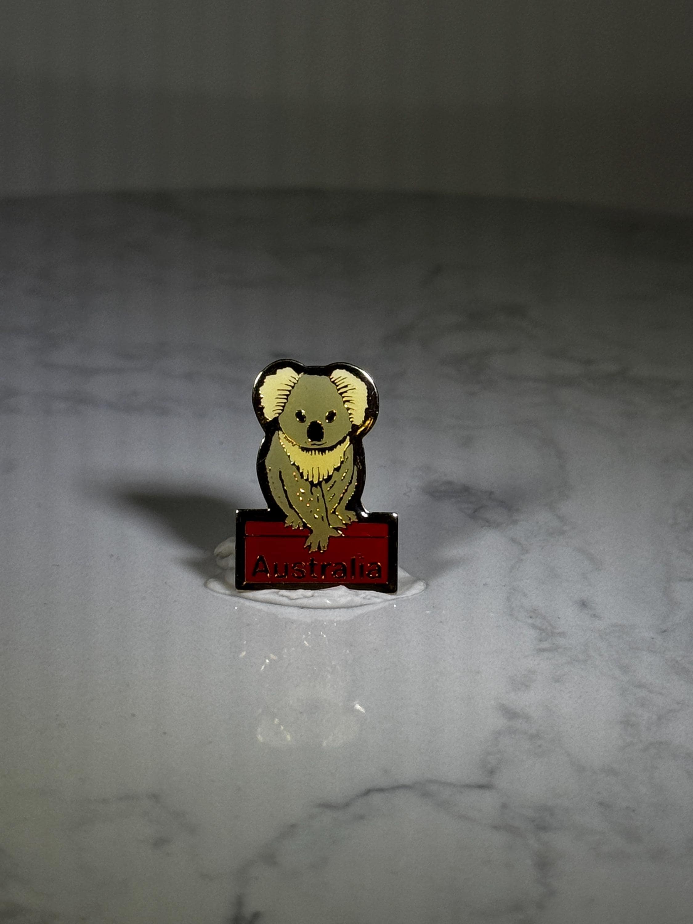 Koala Australia Souvenir Pin: Enamel Gold-Tone - Travel Collectible Accessory