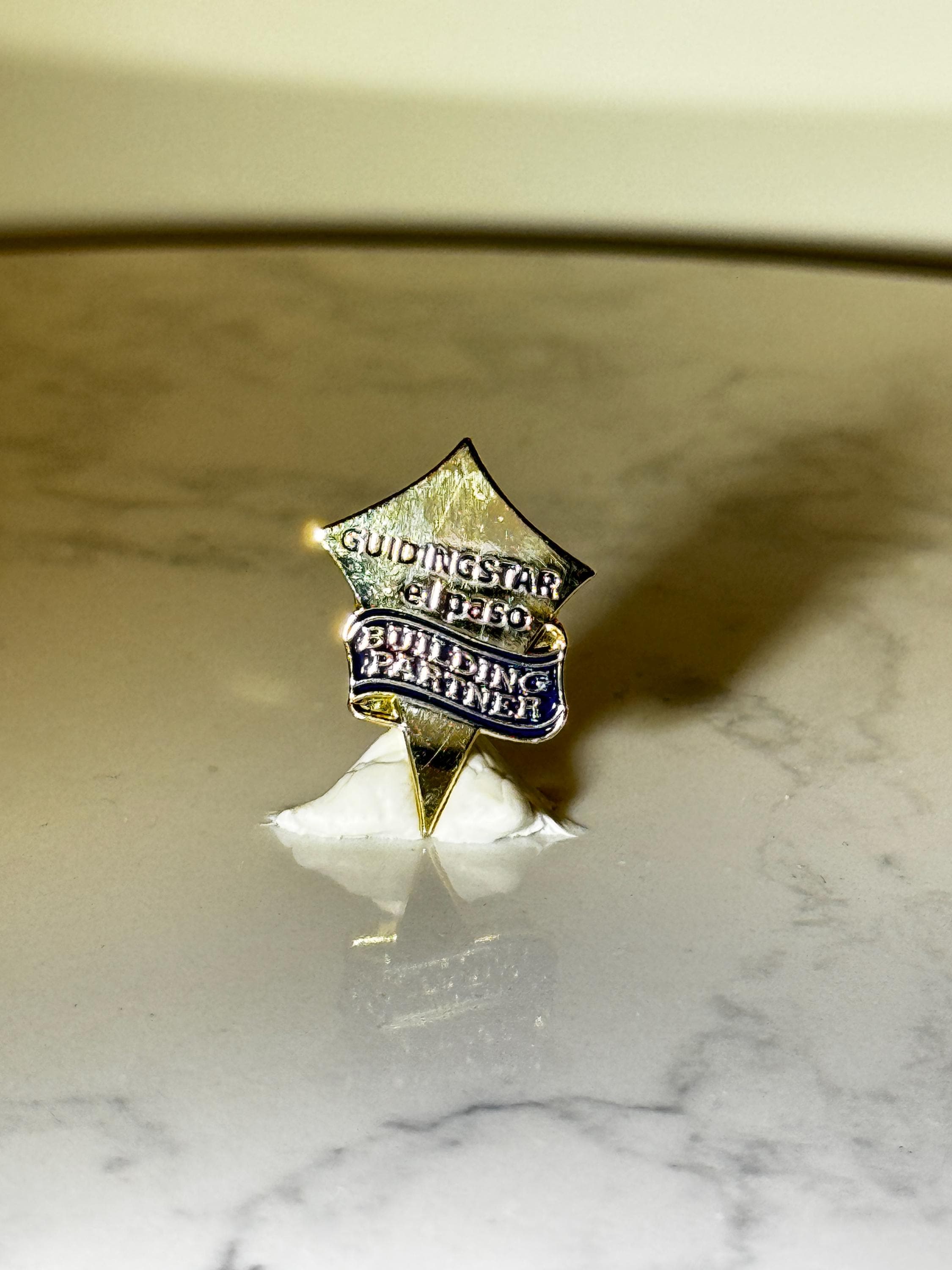 Guiding Star El Paso Pin: Gold & Navy Enamel - Corporate Recognition Accessory