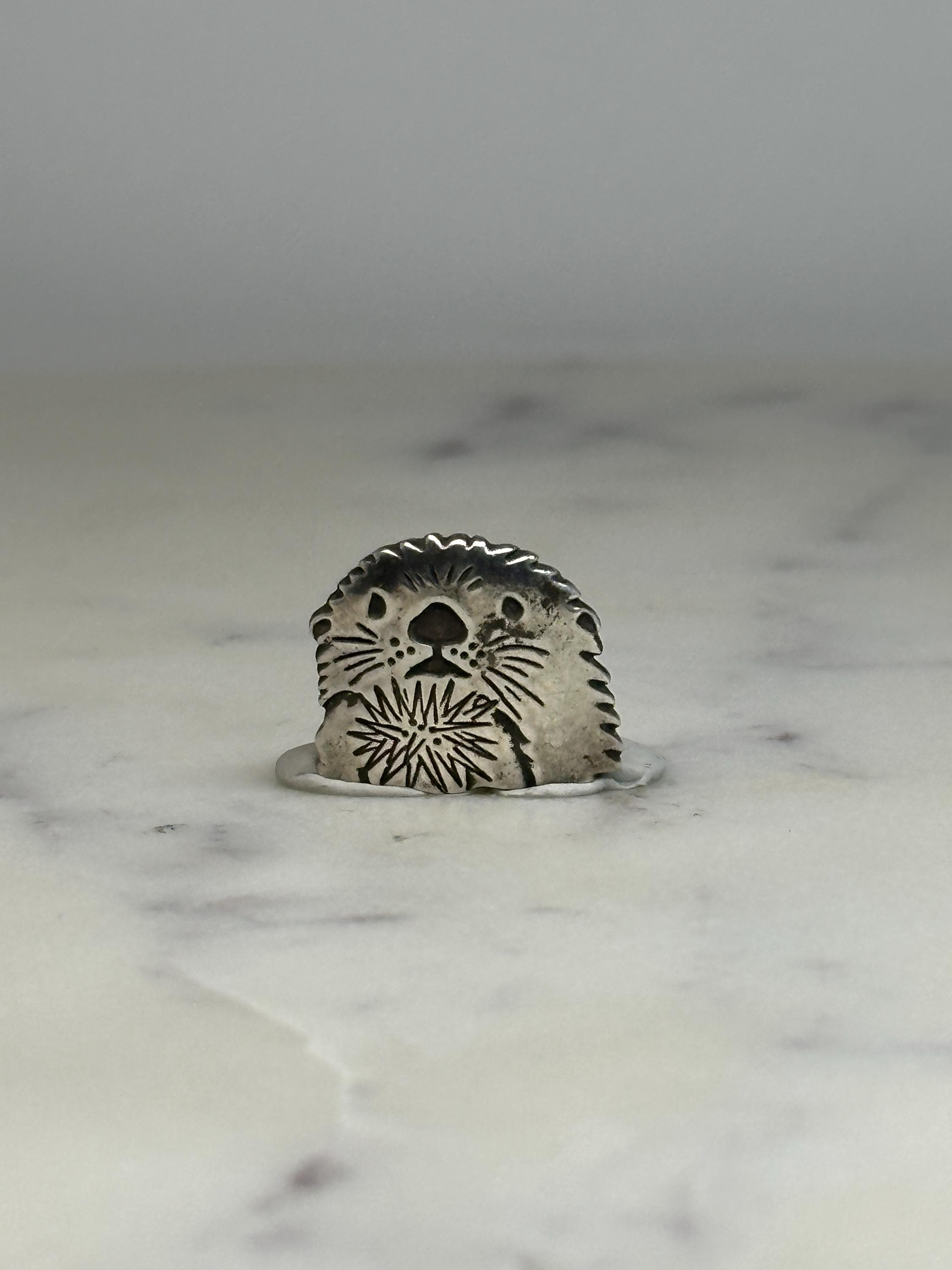 Otter Metal Pin: Antiqued Silver Finish - Rustic Animal Accessory