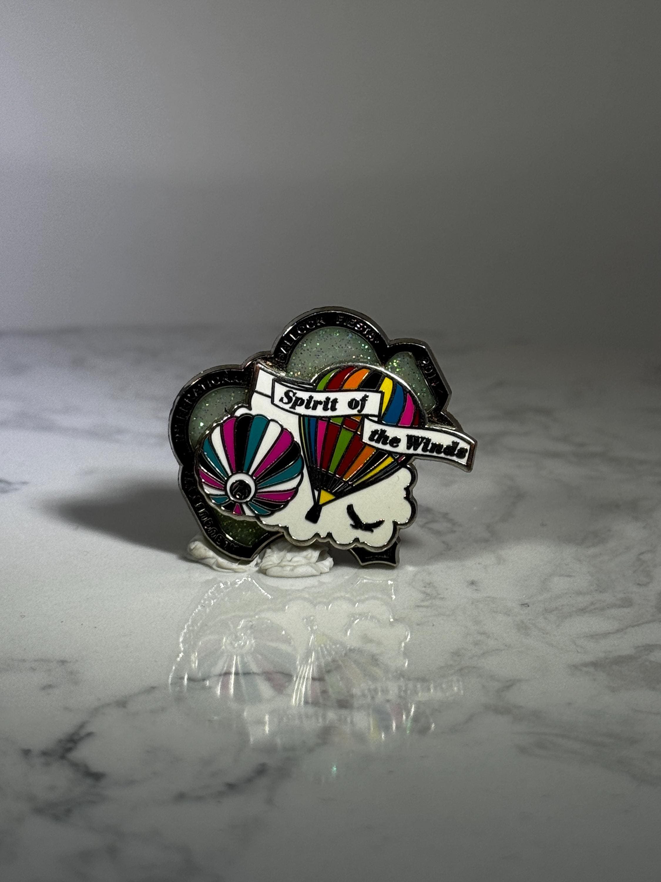 Spirit of the Winds Hot Air Balloon Pin: Multicolor Enamel - Festival Accessory