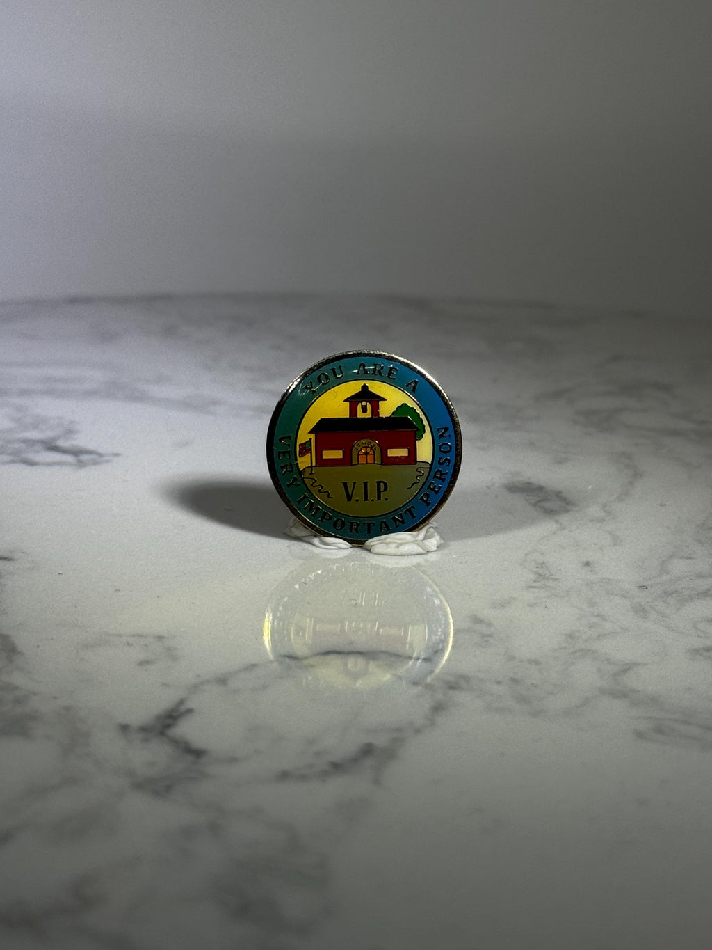 Schoolhouse VIP Recognition Pin: Bold Enamel Finish - Retro Appreciation Accessory