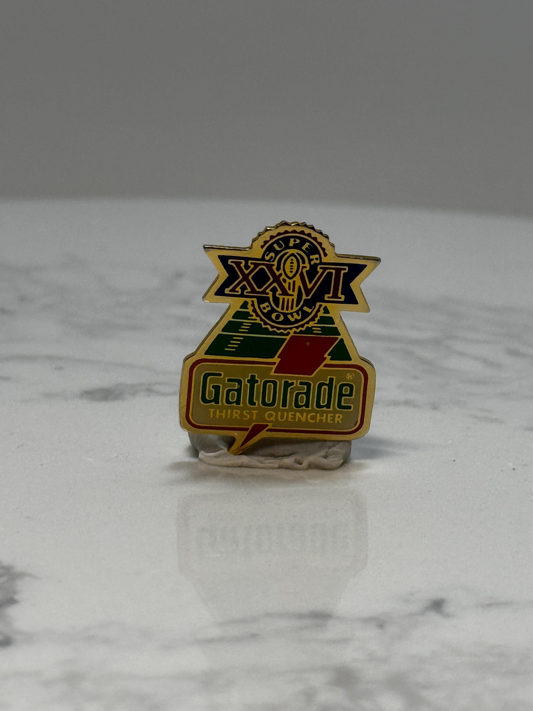 Super Bowl XXVI Gatorade Pin: Bold Enamel Finish - 1990s Sports Accessory