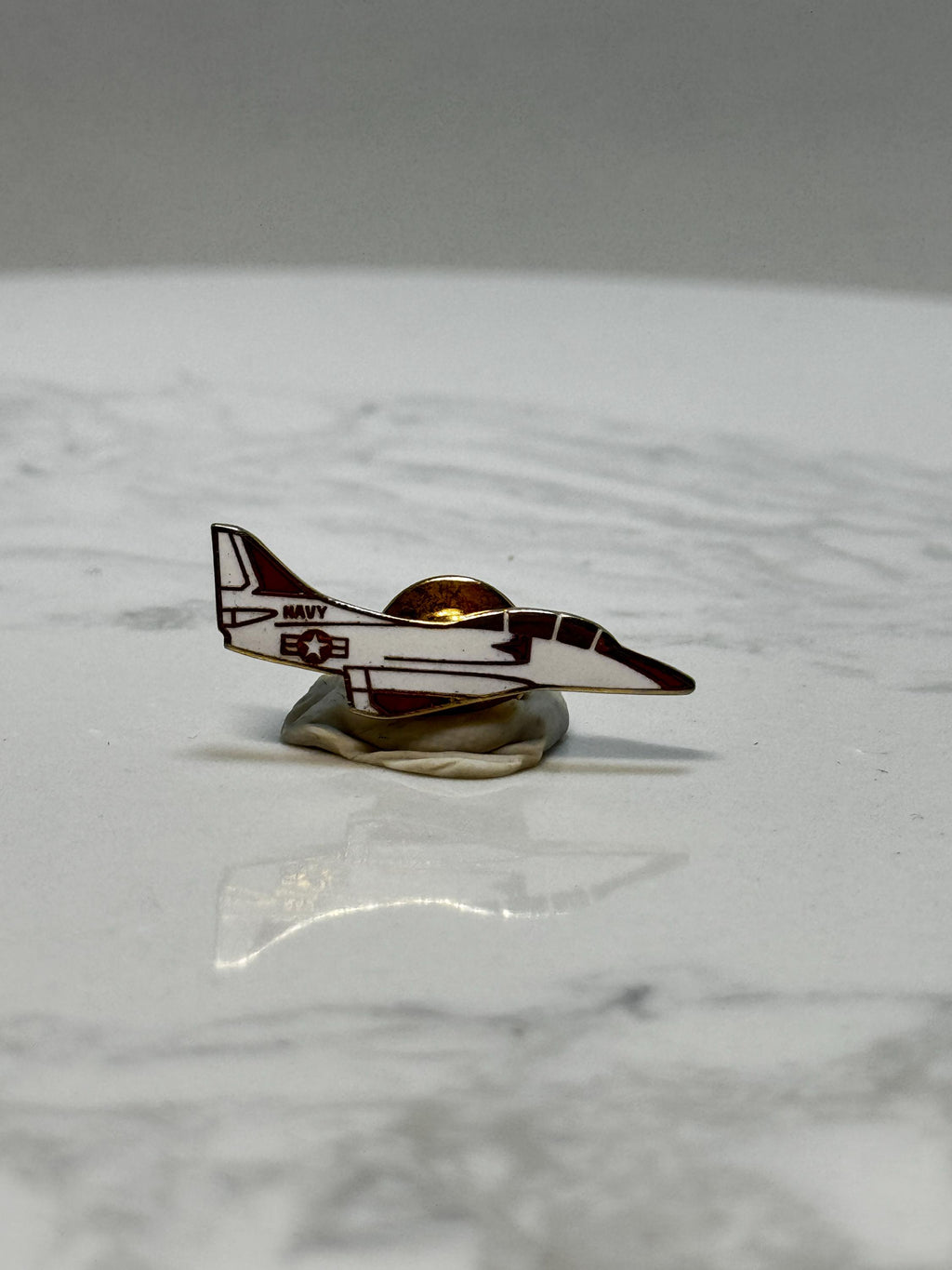 Vintage U.S. Navy Trainer Jet Lapel Pin – T-2 Buckeye Style Military Aircraft