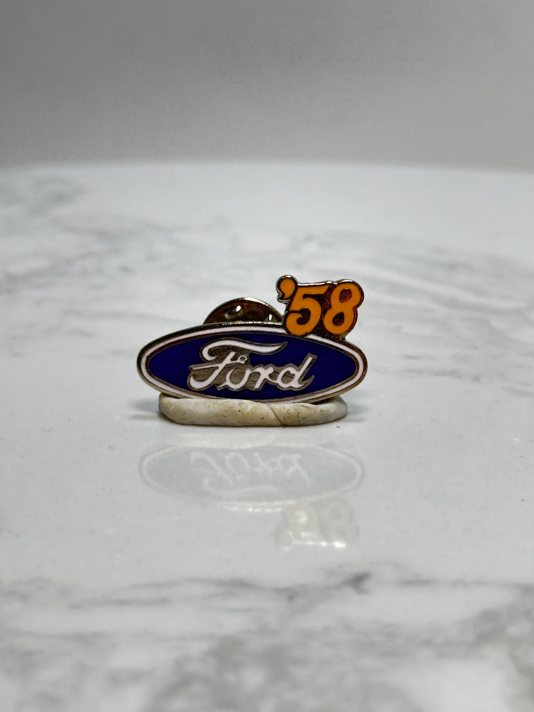 Ford '58 Logo Pin: Blue Enamel Finish - Classic Car Accessory