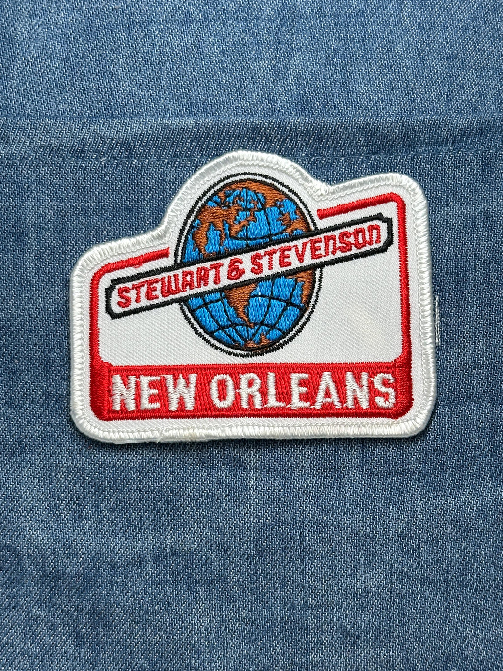 Stewart & Stevenson Collectable Patch: White/Red - Industrial Travel Accessory