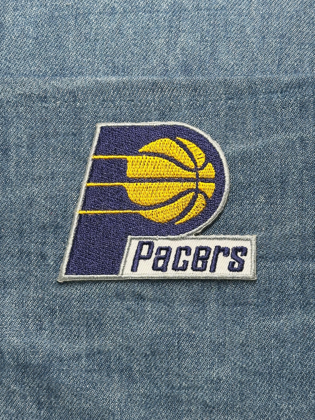 Pacers Collectable Patch: Bold Purple/Yellow - Vintage NBA Sports Accessory