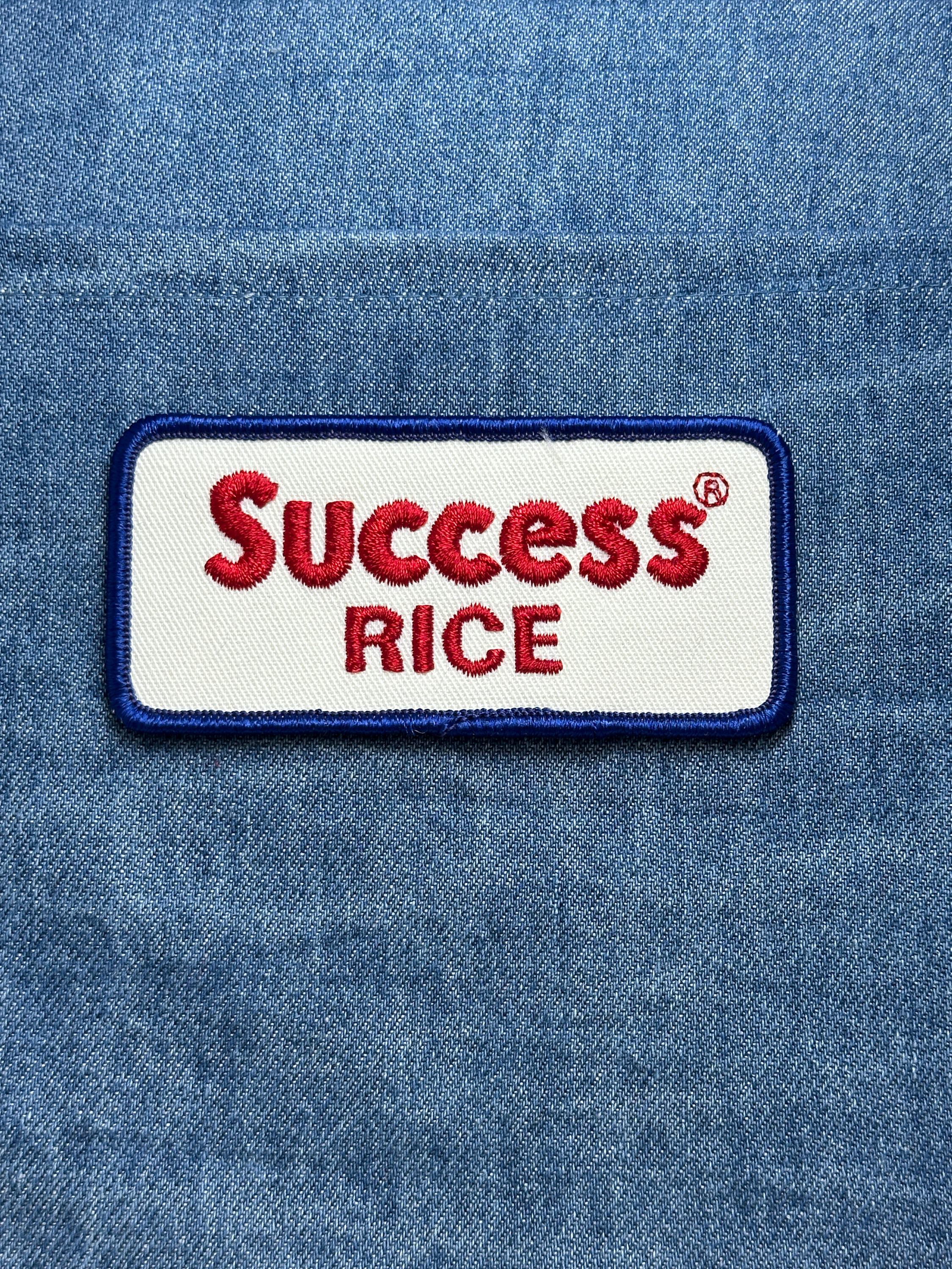 Success Rice Collectable Patch: Red/White/Blue - Vintage Brand Accessory