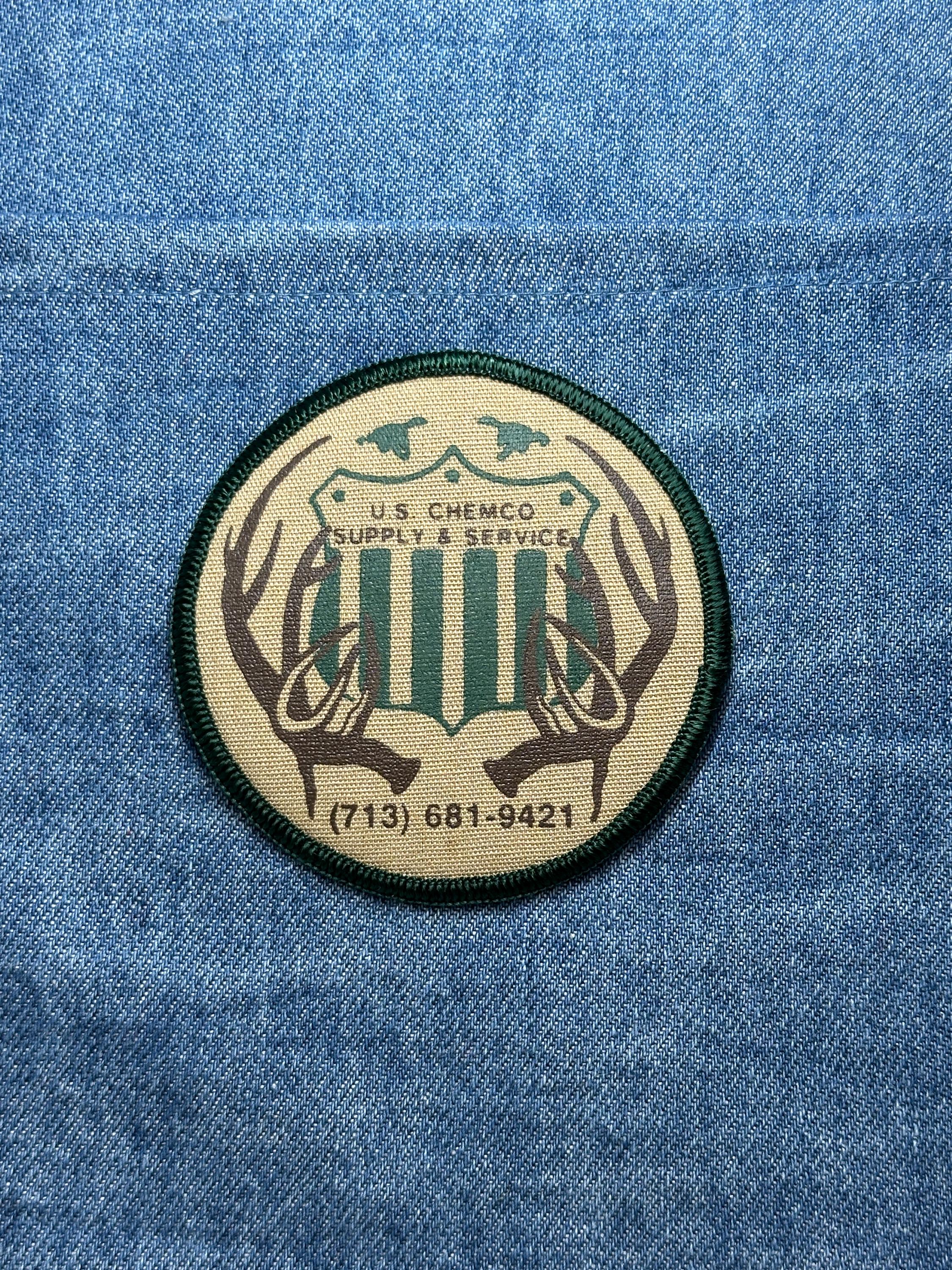 U.S. Chemco Collectable Patch: Green & Tan Round - Industrial Era Accessory