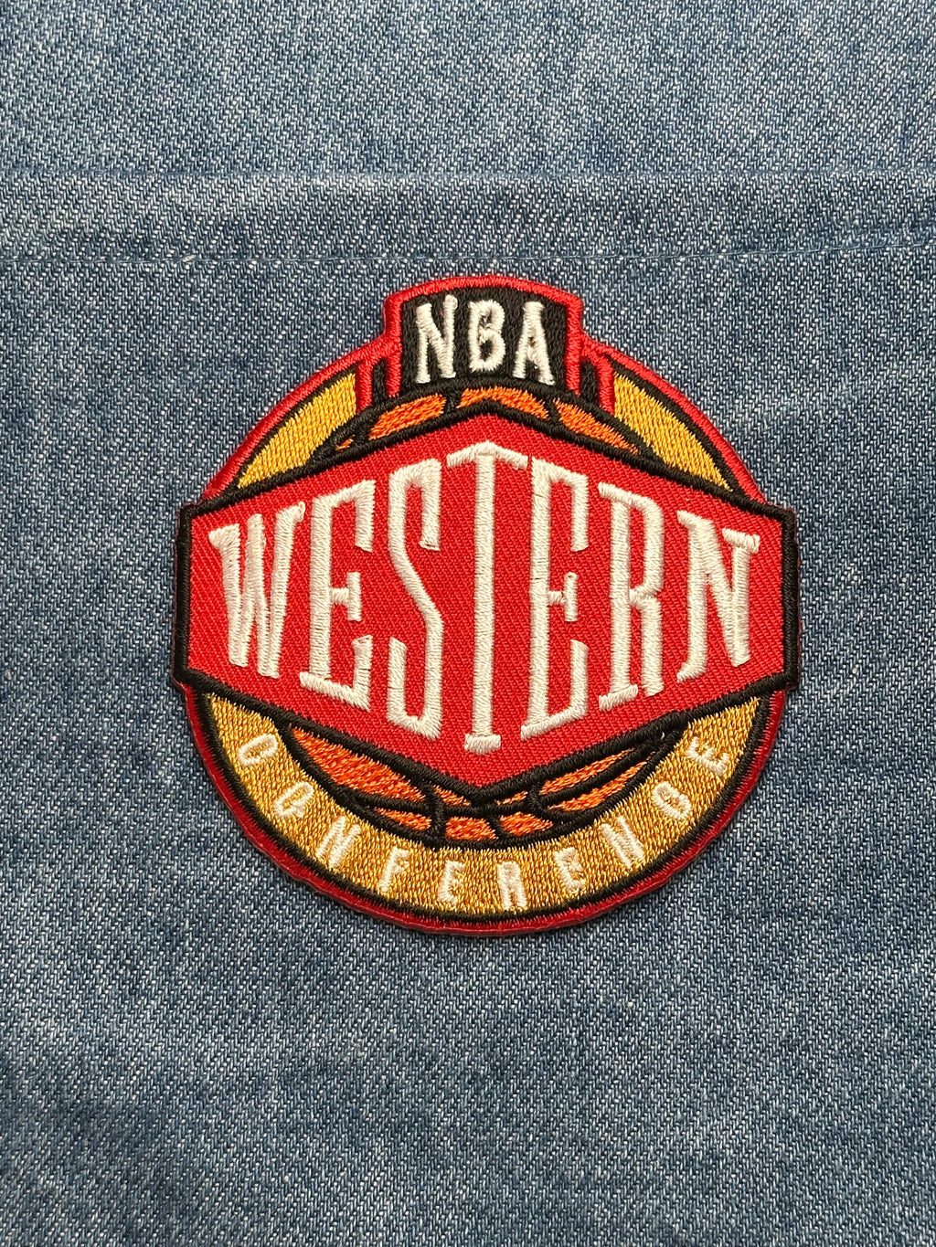NBA Western Conference Collectable Patch: Red/Gold - Sports Fan Accessory