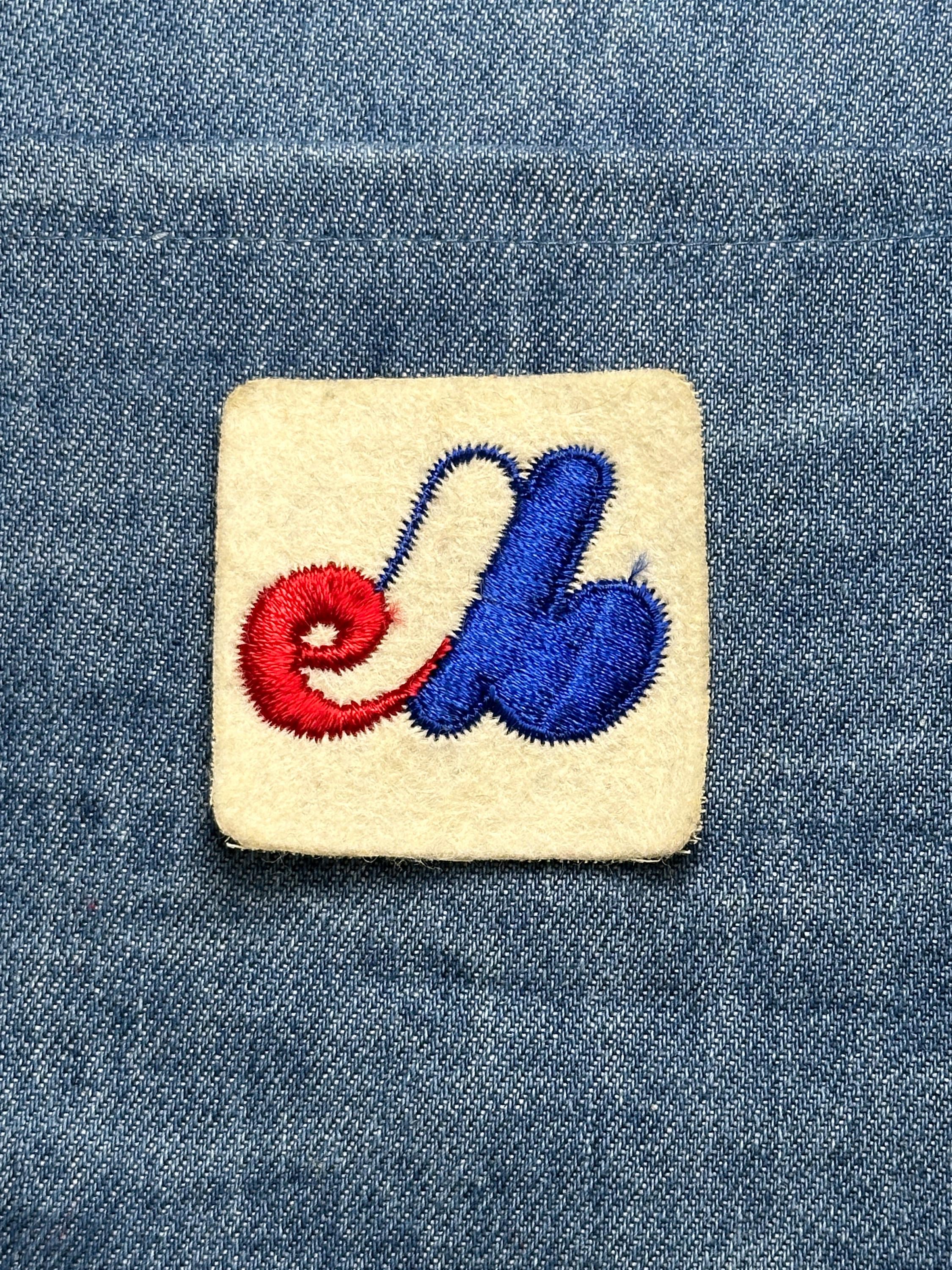 Montreal Expos Collectable Patch: Red White Blue Felt - Retro Sports Accessory